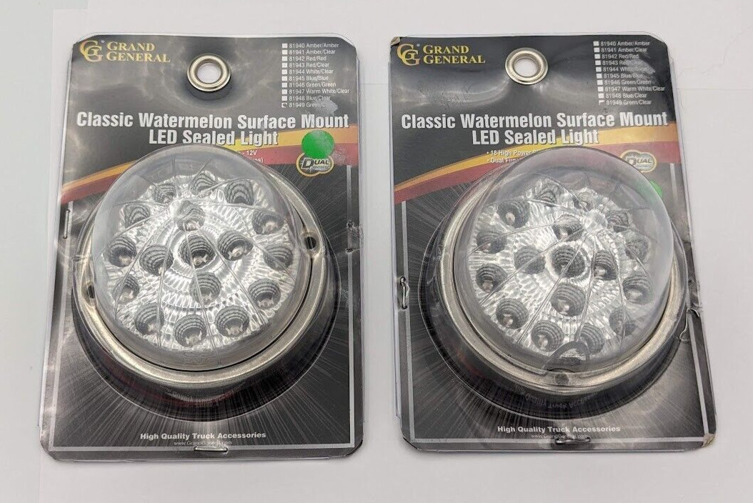 TWO PACK Grand General 81949 Classic Watermelon Surface Mount Turn/Marker Light