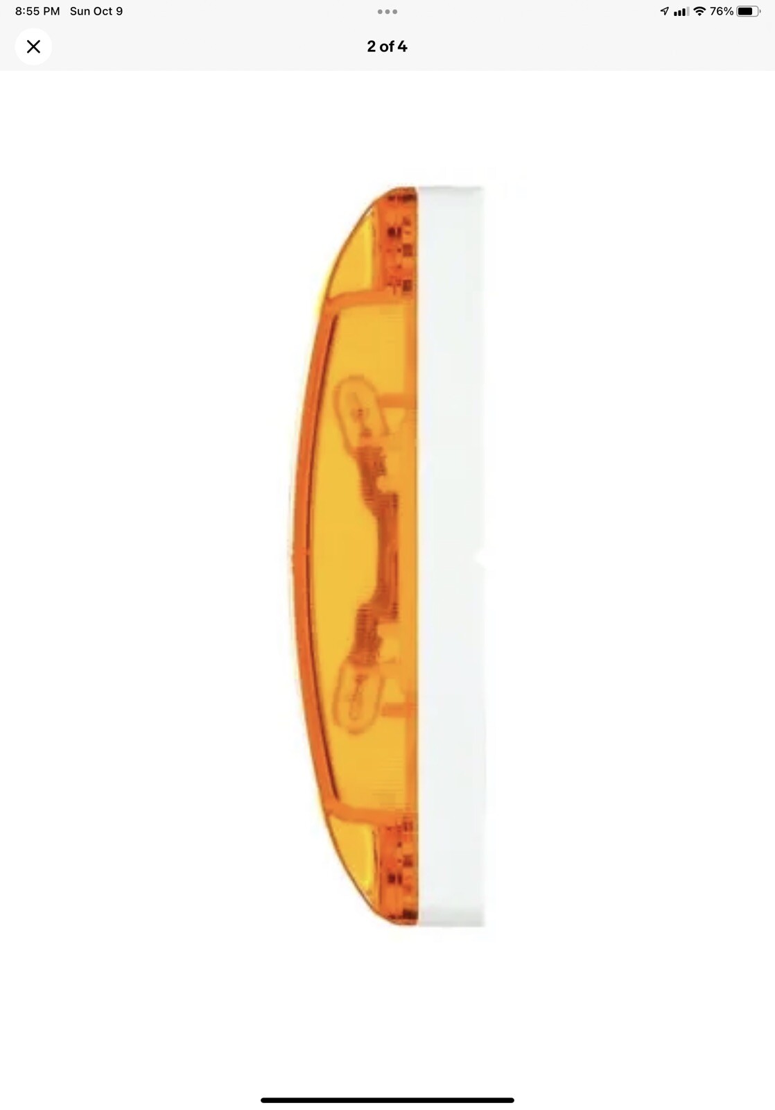 Truck Lite 29202Y 21 Series Marker Clearance Light Incandescent, Male Pin