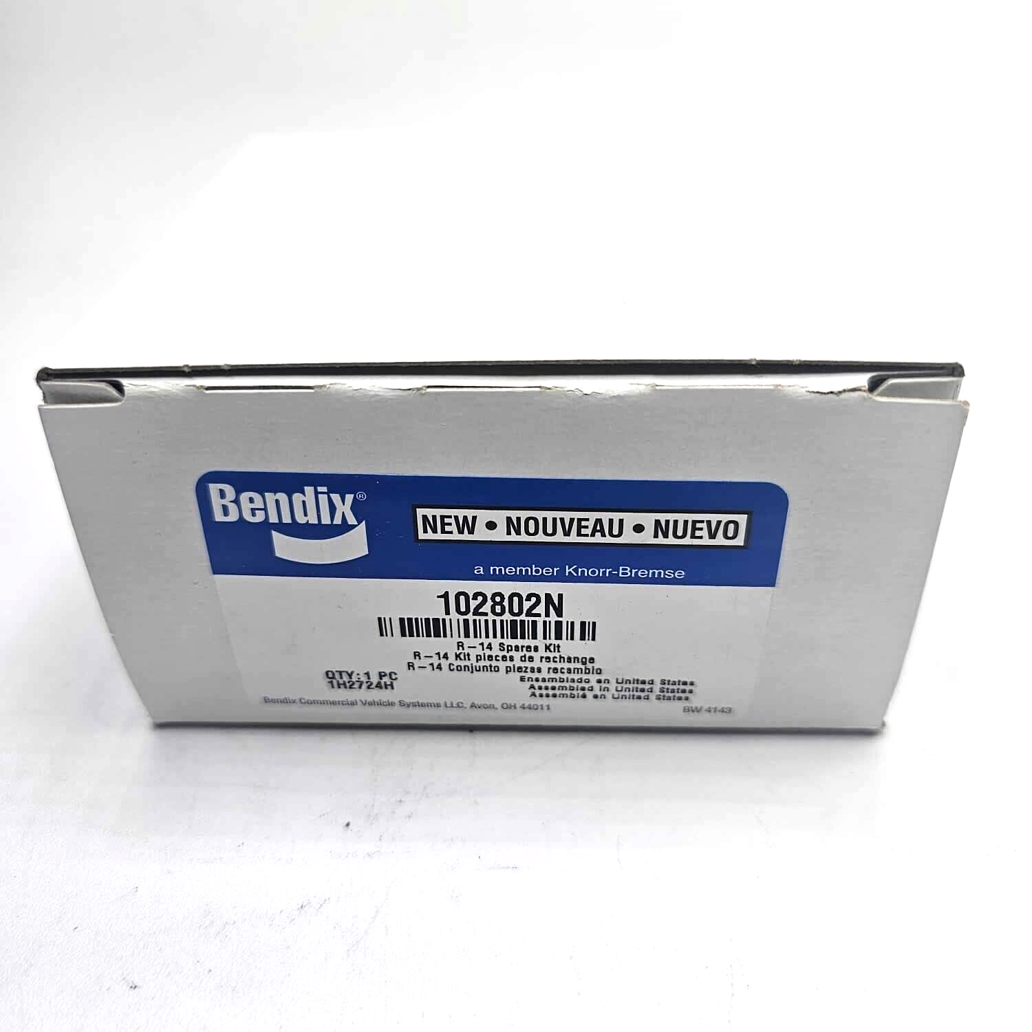 102802N, 1676687C91 R12 R14 Bendix Relay Valve Repair Kit OEM NEW