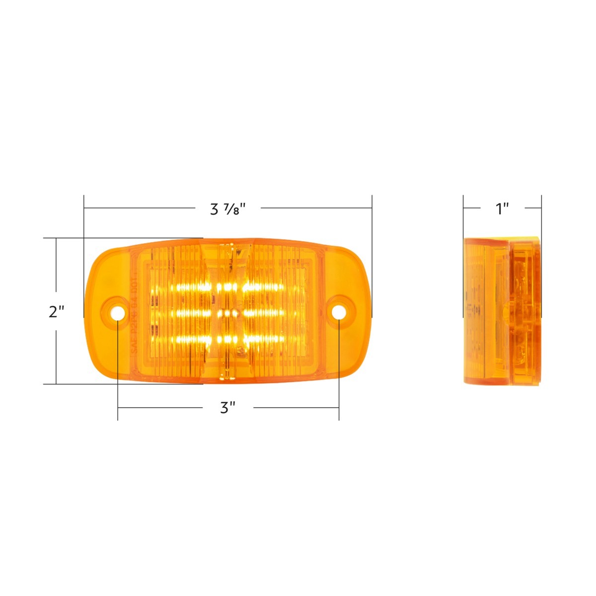 United Pacific 39904B 14 LED Rectangular Light (Clearance/Marker) Amber /Amber