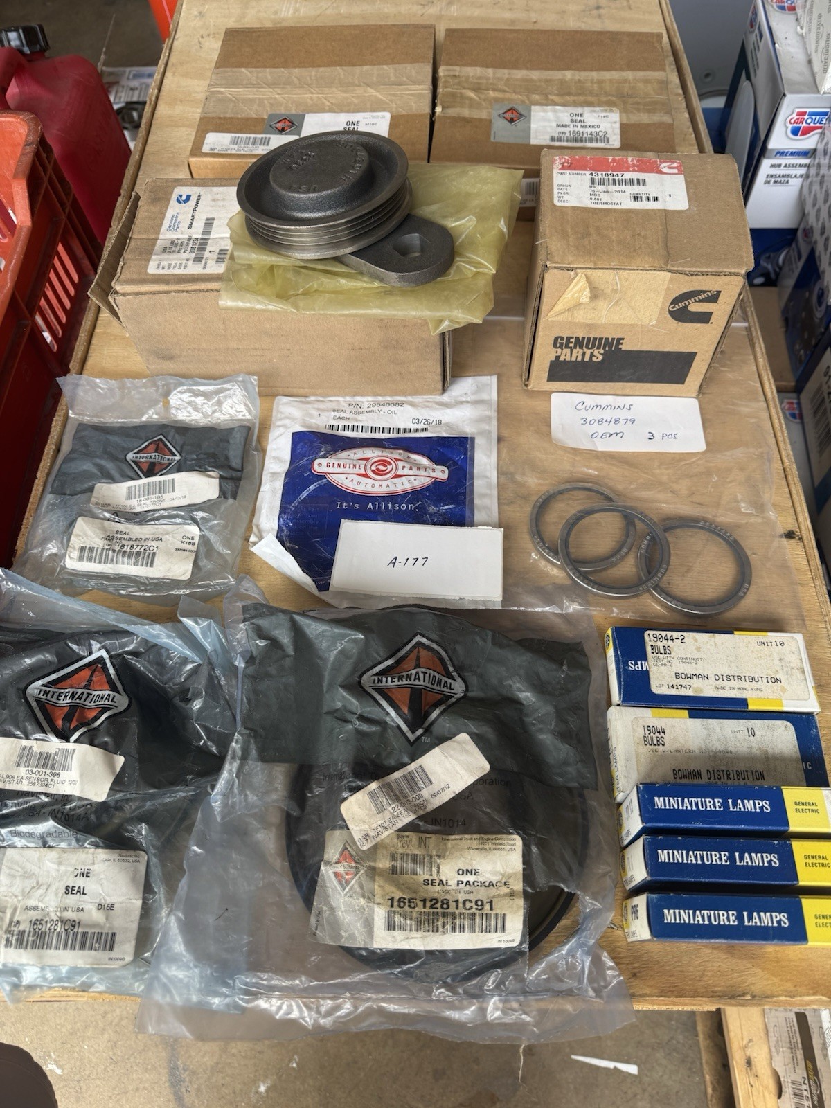 A-177 Huge Lot Of Truck Parts. Cummins, Allison, International Over $500 Value