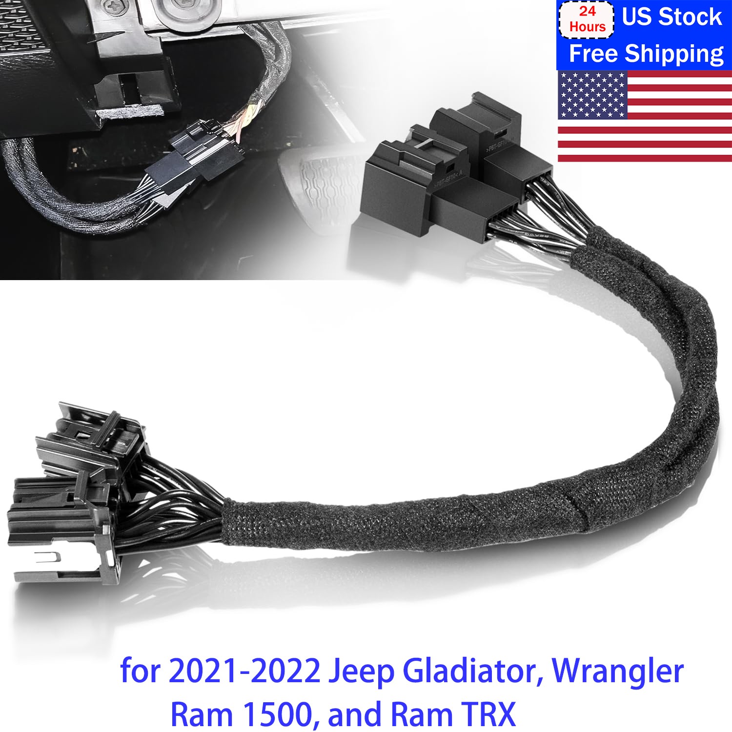 SGW Extension Cable for Tazer DT, JL, Mini and Lite Jeep Gladiator, Wrangler JL