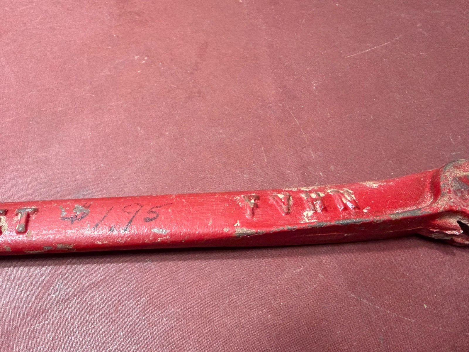 Vintage RED JACKET Cast Iron Float Lever Arm, Livestock Float Arm, PAT.5-15-1917