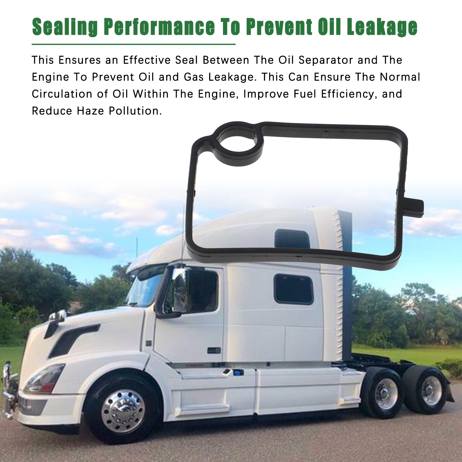 1X New Oil Separator Seal Gasket Fit for Volvo Truck VNL D13 Engine 20532891