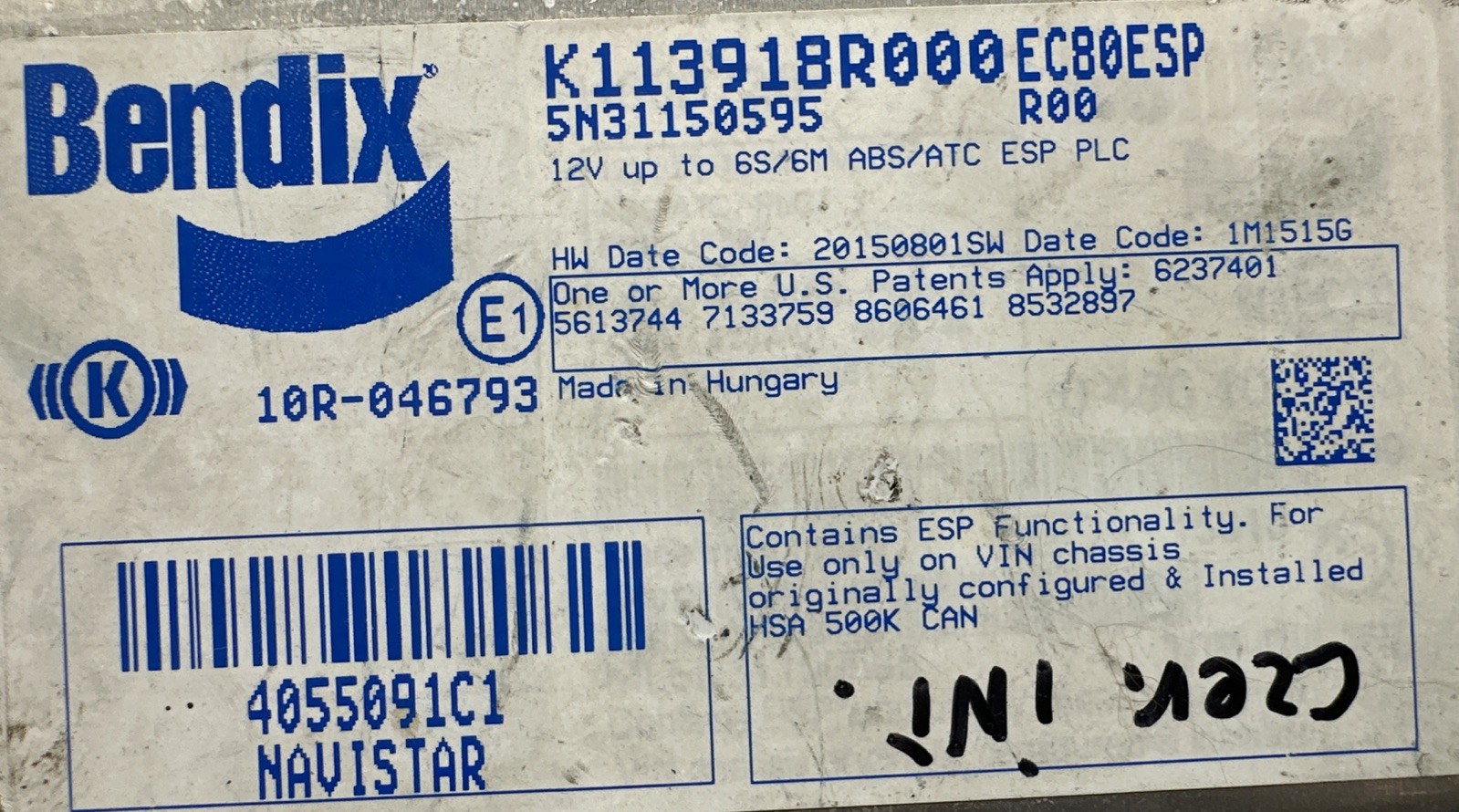 ✅ International Prostar Bendix Brake ABS Module 10R-046793 K113918R000 OEM ✅