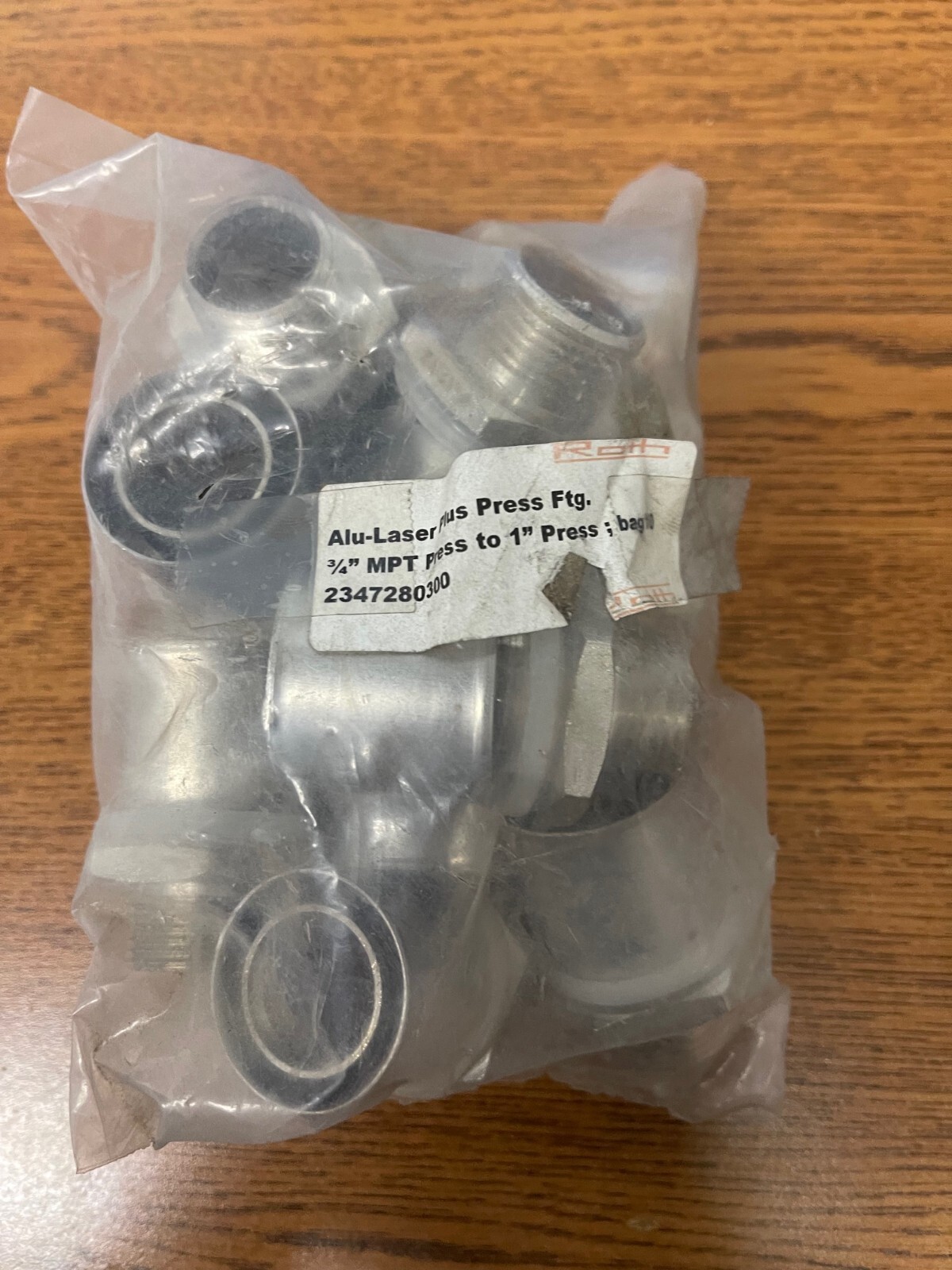 Bag of 10 pieces 2347280300 Roth 1” Press x 3/4” MPT