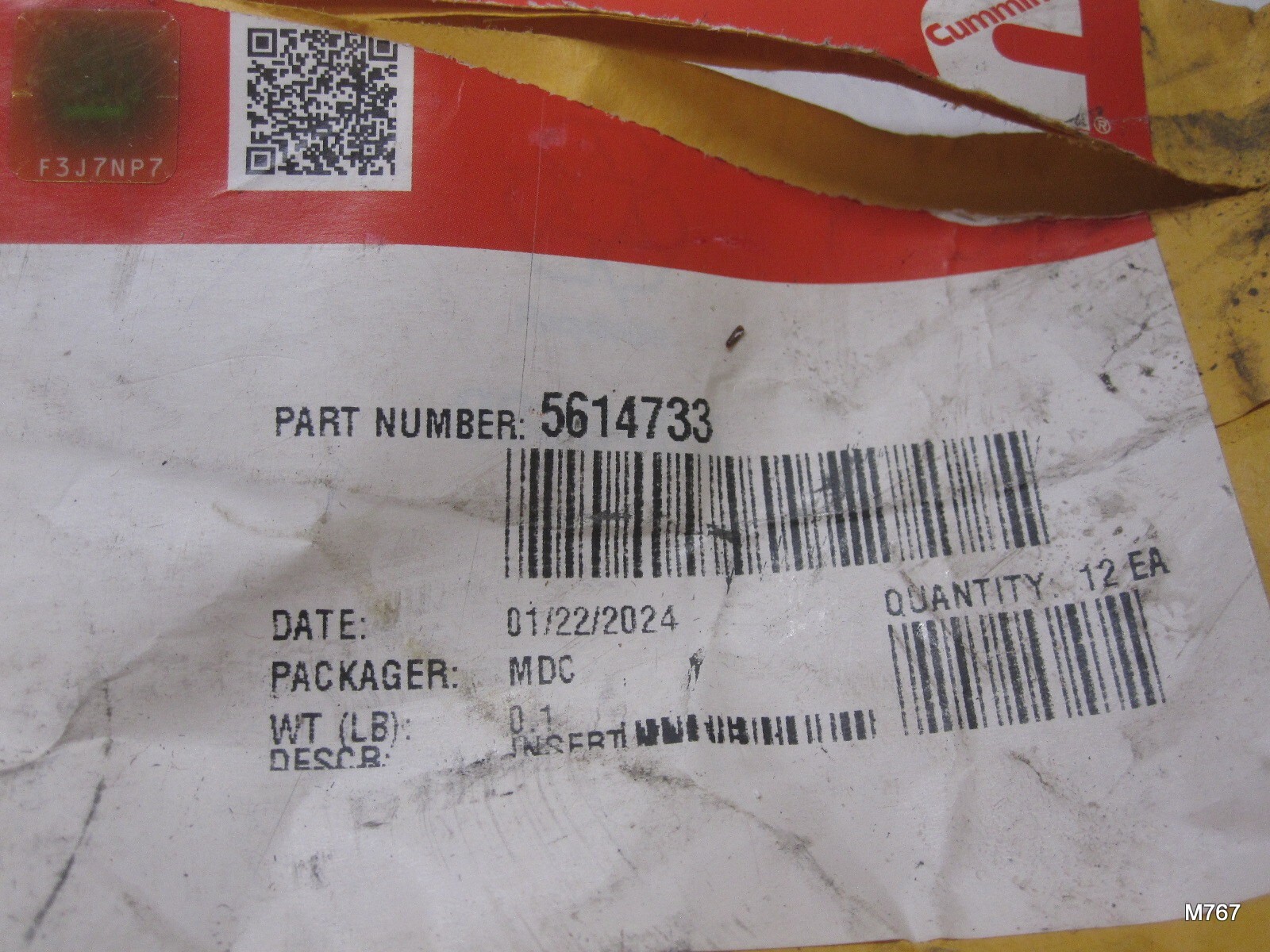 Pack of 12 Cummins C3389248 Insert Valve Seat Part No. 5614733