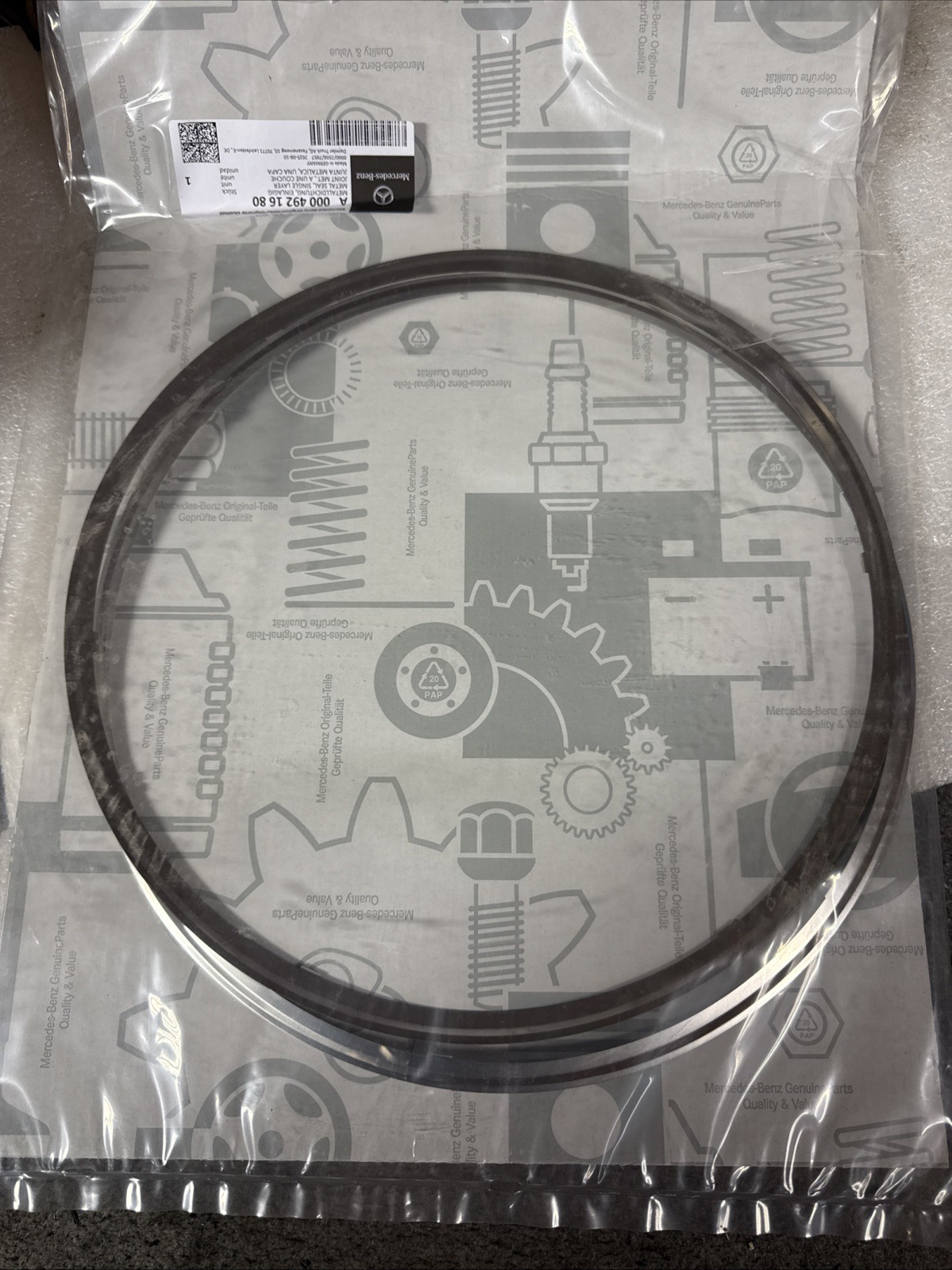 NEW! DETROIT DIESEL 2 Count GASKET | 12-1/2″ O.D. | OEM A0004921680