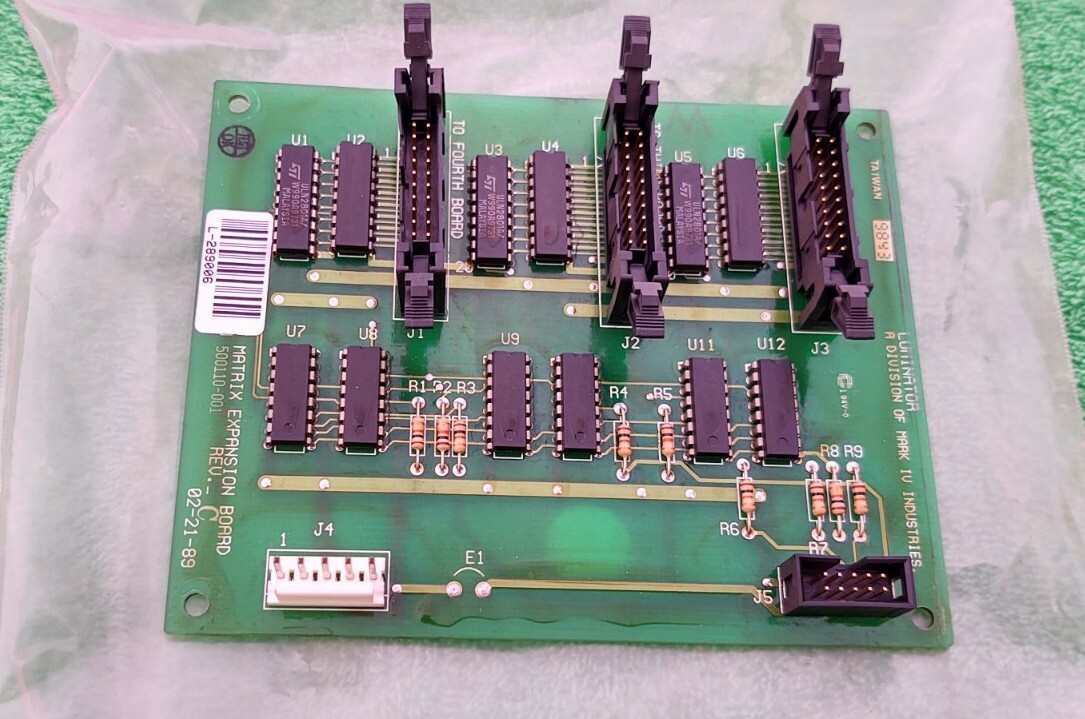Used Luminator Sign Flip-Dot Matrix Expansion Board 500110-001 Rev C 500110001
