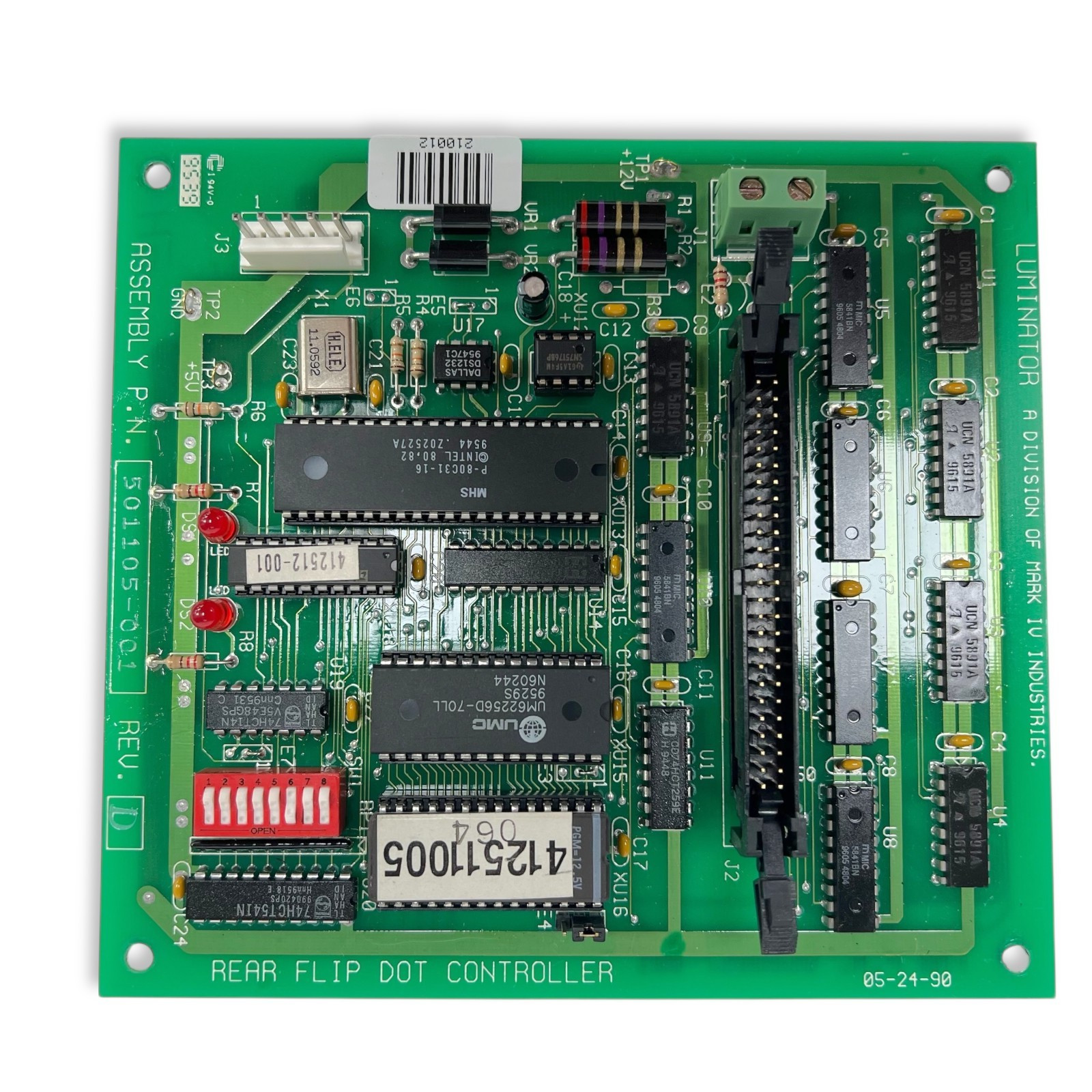 Luminator Mark IV Rear Flip-Dot Controller Board 501105-001 Transit Sign PCB