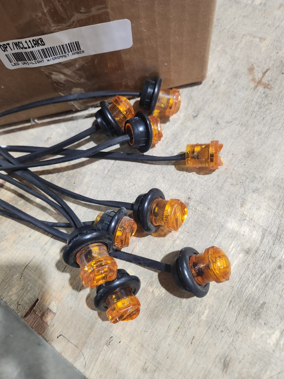 Qty 9** Optronics MCL11AKB Amber Marker/Clearance Light 3/4”