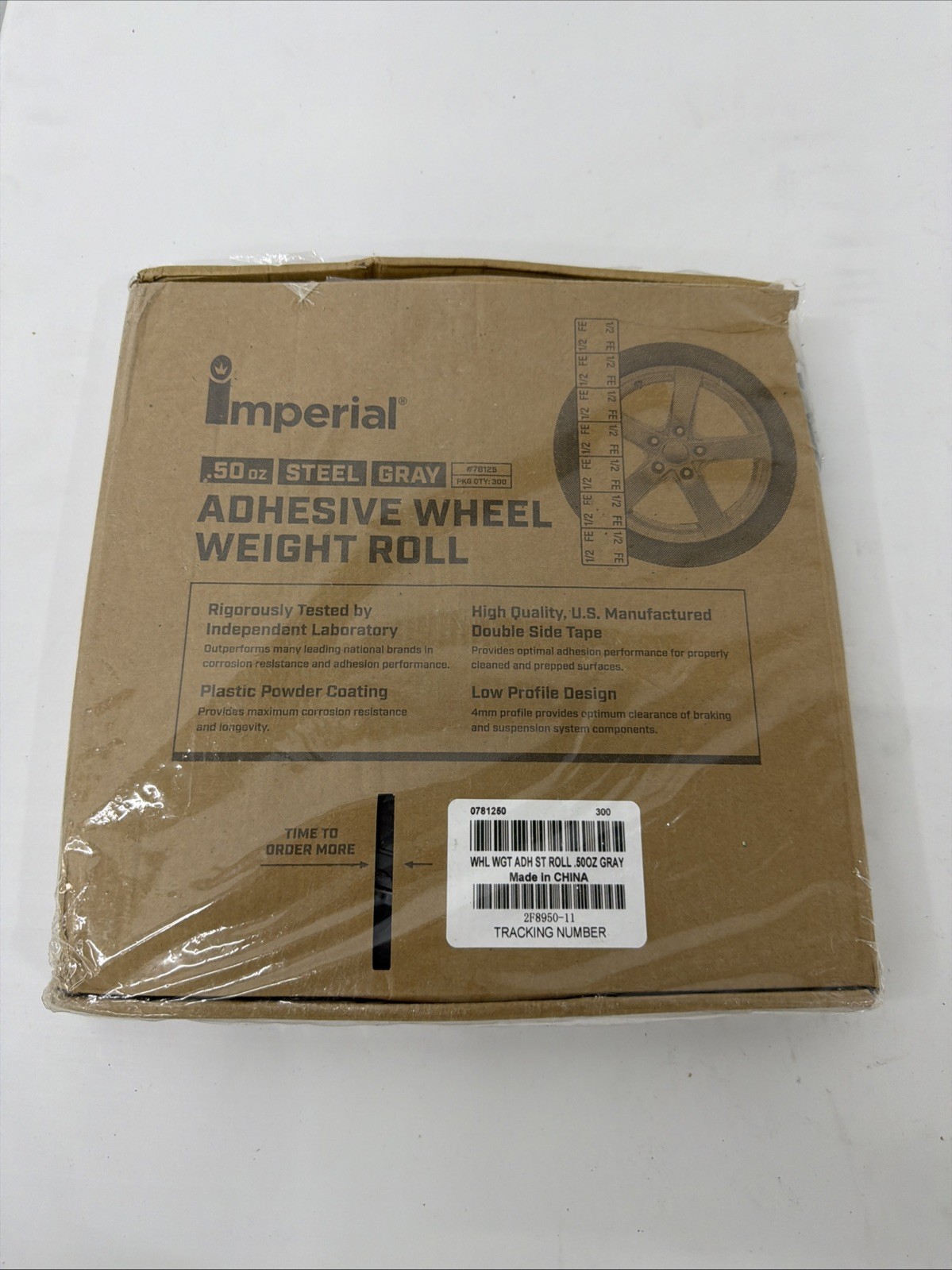 Imperial 0.50 oz. Steel, Adhesive Wheel Weight Roll 78125 Qty 300