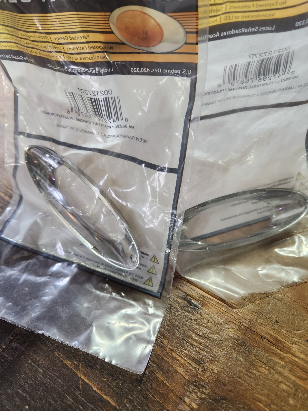 Qty 2** Optronics 00212727P Plastic Oval Chrome Marker Clearance Bezel M5 Series
