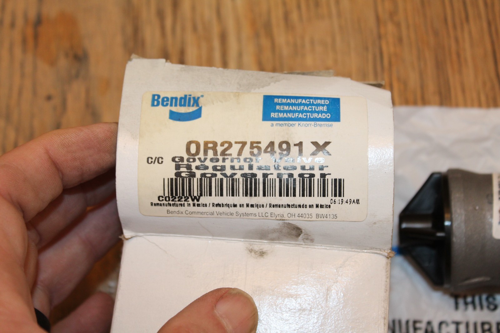 BENDIX REMAN CORELESS D-2 GOVERNOR VALVE – OR275491X