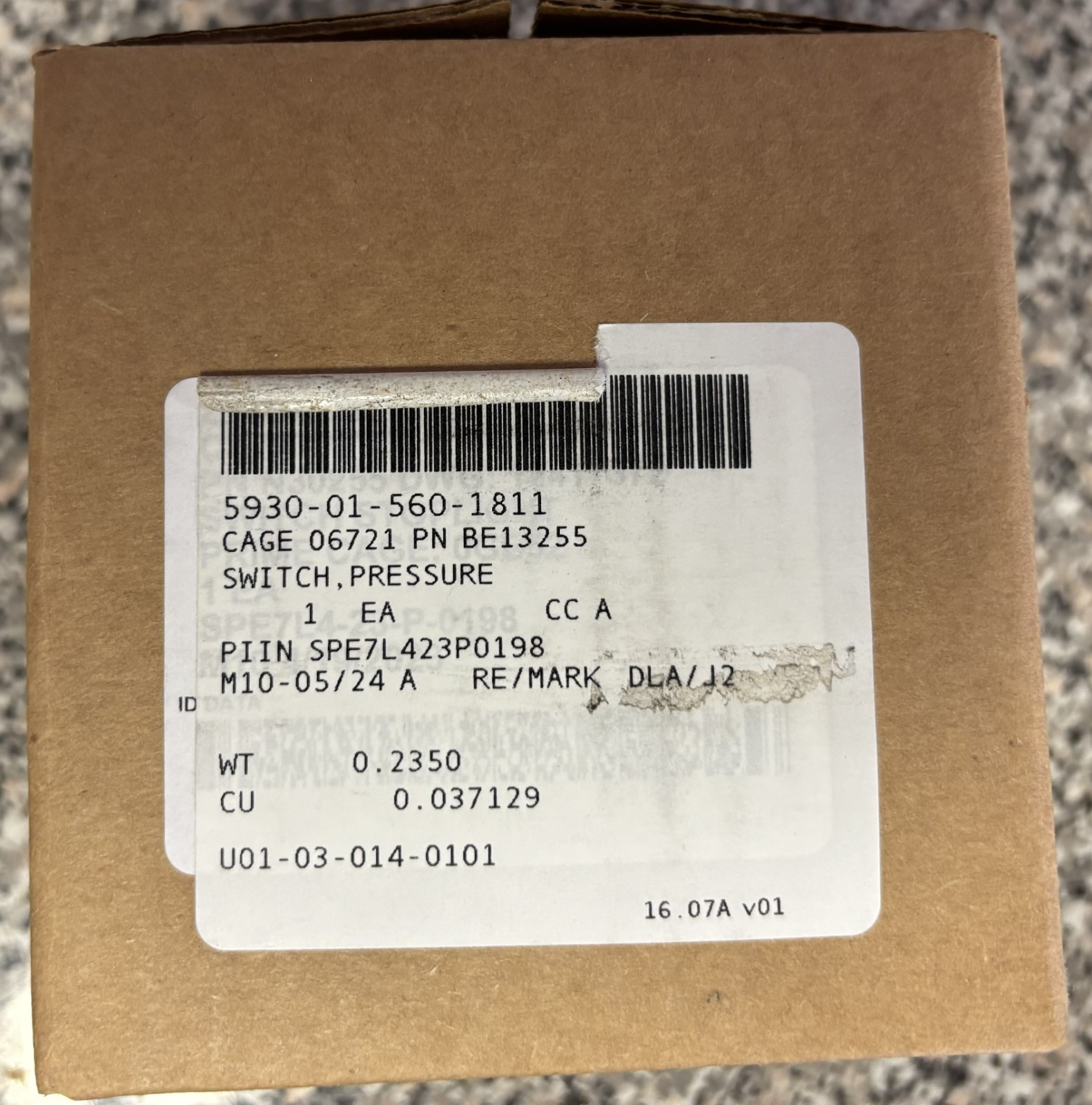 Haldex BE13255 Low Air / Stop Light Pressure Switch NSN 5930-01-560-1811 NEW
