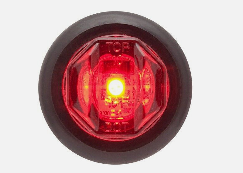 Optronics MCL12RKBP Red LED Marker Clearance Light 3/4” Round / MCL10RKB