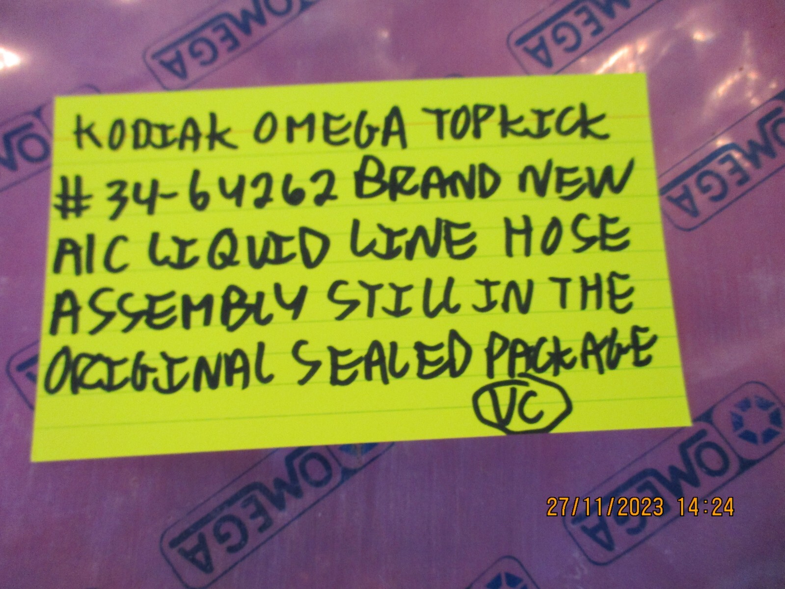 KODIAK OMEGA TOPKICK 34-64262 BRAND NEW AC LIQUID LINE HOSE FREE SHIPPING