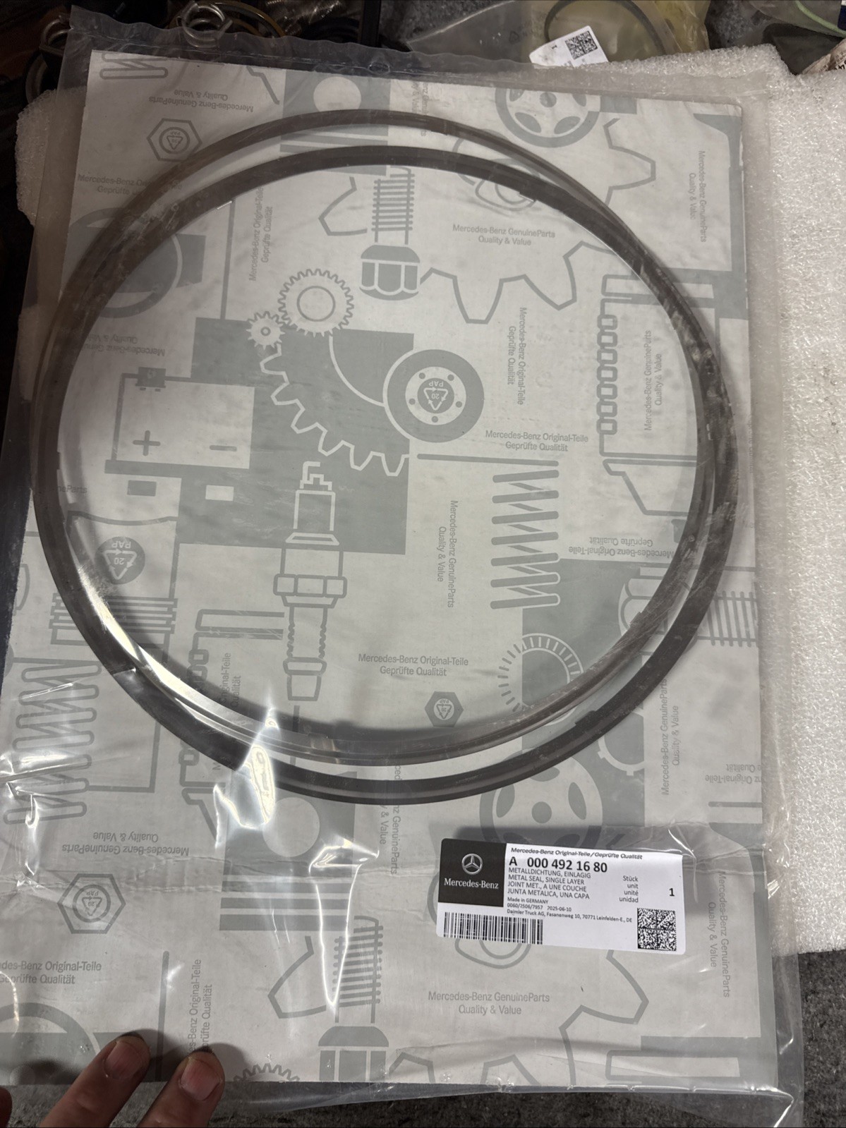 NEW! DETROIT DIESEL 2 Count GASKET | 12-1/2″ O.D. | OEM A0004921680