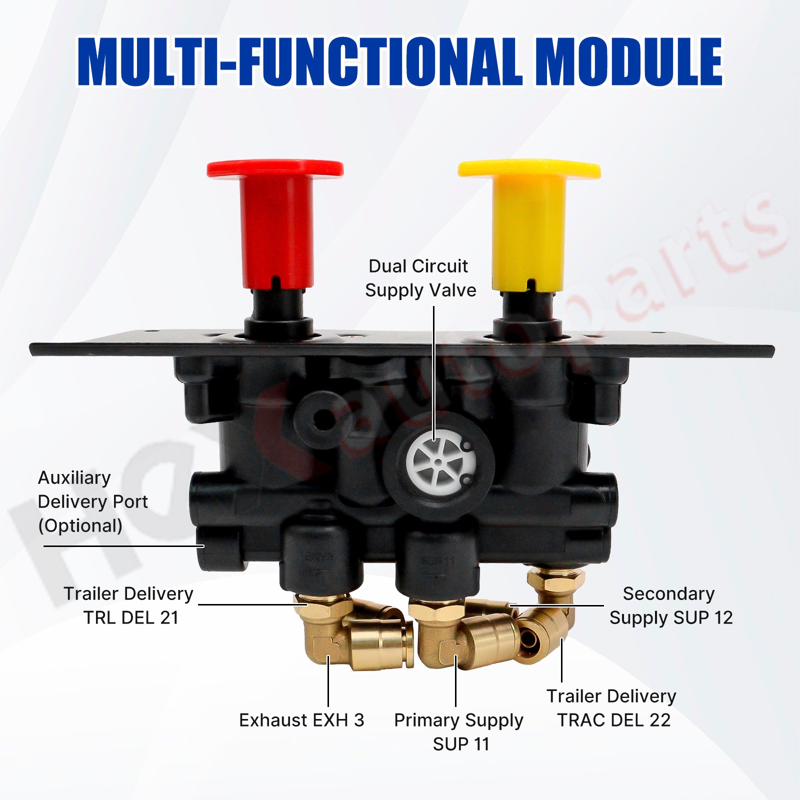 MV-3 Dash Air Brake Control Valve for Bendix Freightliner Volvo 801631 BW5013293