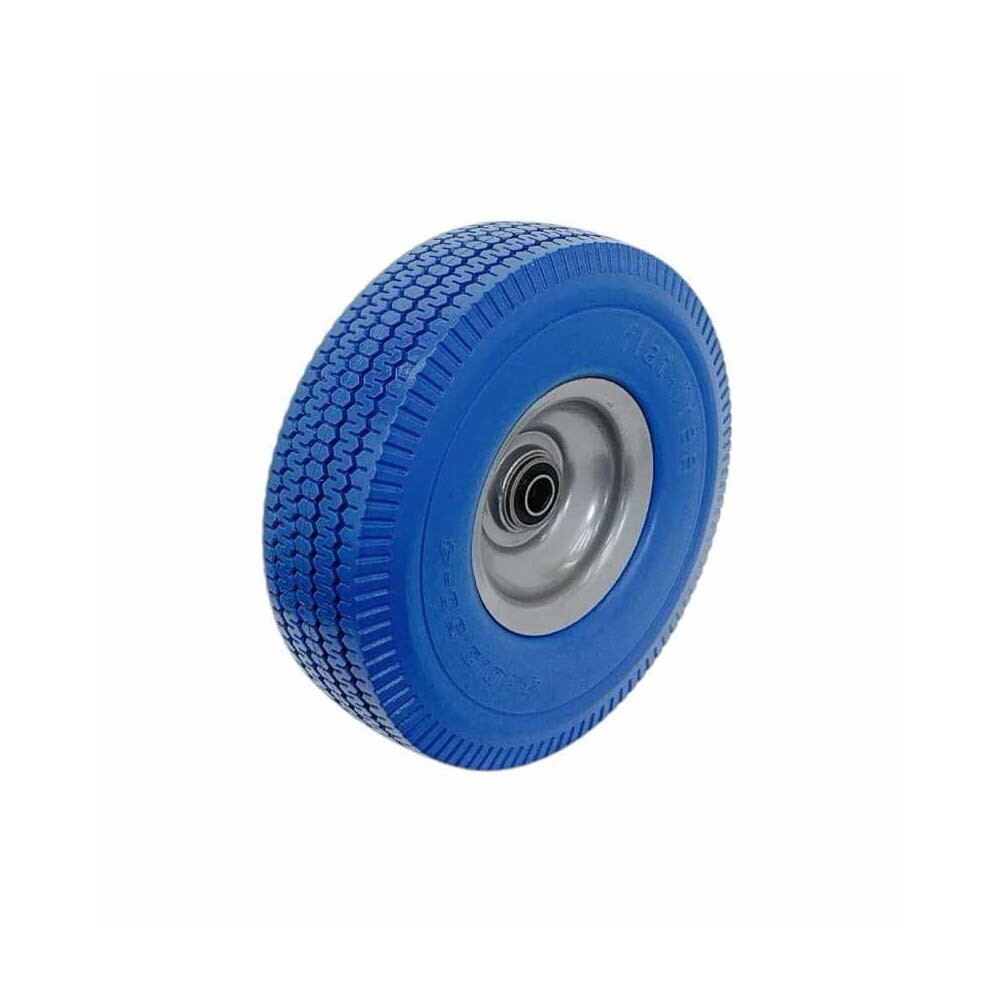 Blue 10″ Heavy Duty Solid Rubber Flat Free Tubeless Hand Truck Utility Tire