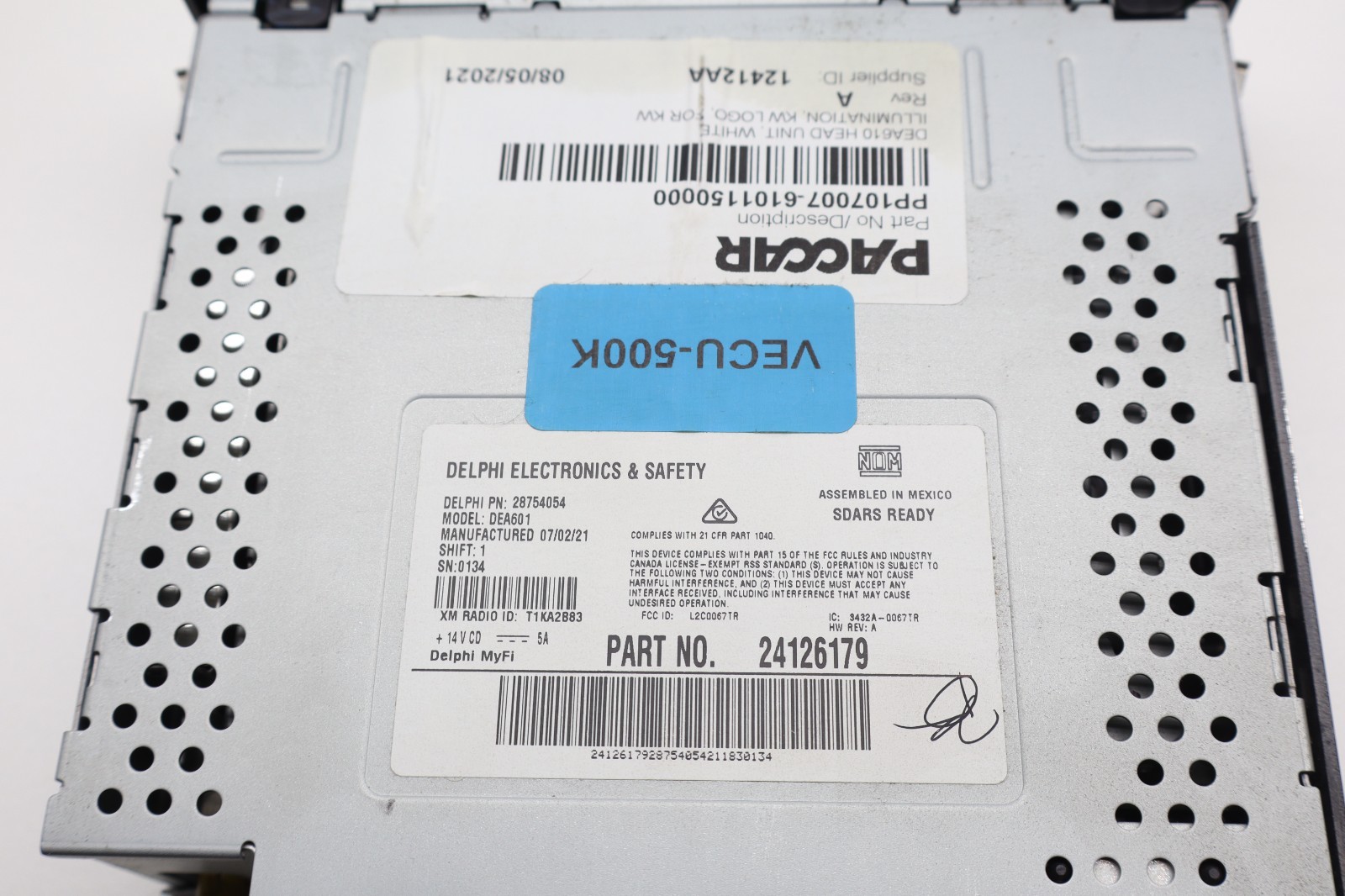 2022 KENWORTH T680 PACCAR RADIO BLUETOOTH AM FM USB WIFI 24126179 DEA601