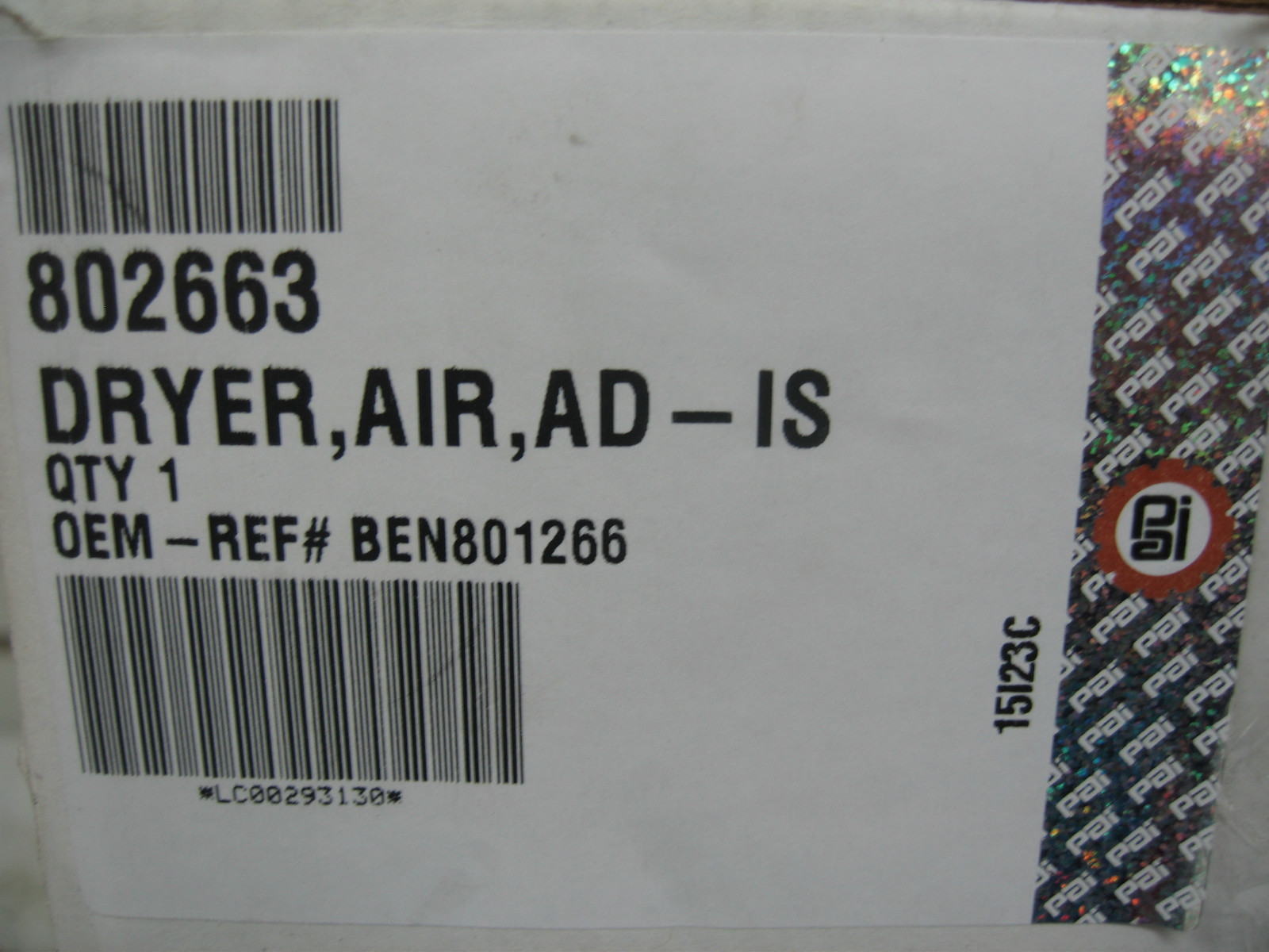 Bendix AD-IS Air Dryer PAI # 802663 Ref# 801266 5010696X 5010694 5010695 5015533