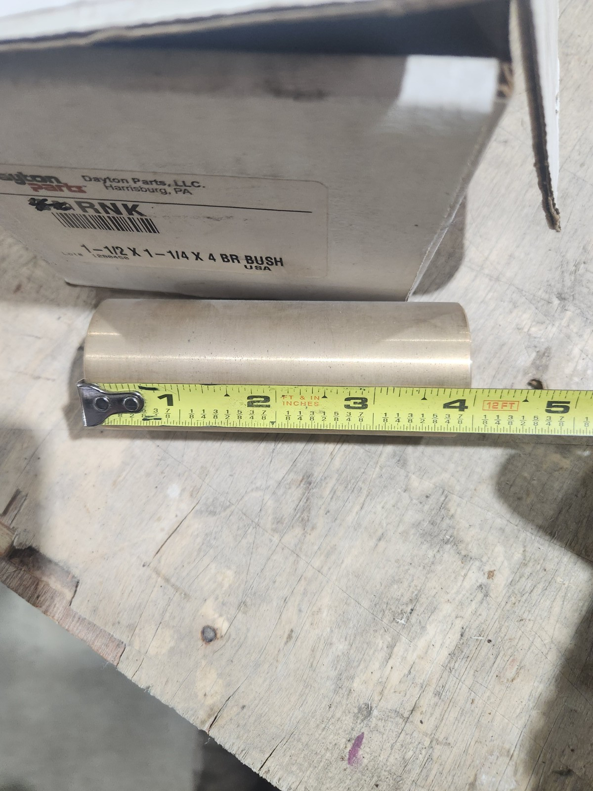 Qty 3** Dayton RNK Bronze Bushing 1-1/2” x 1/4” 4”