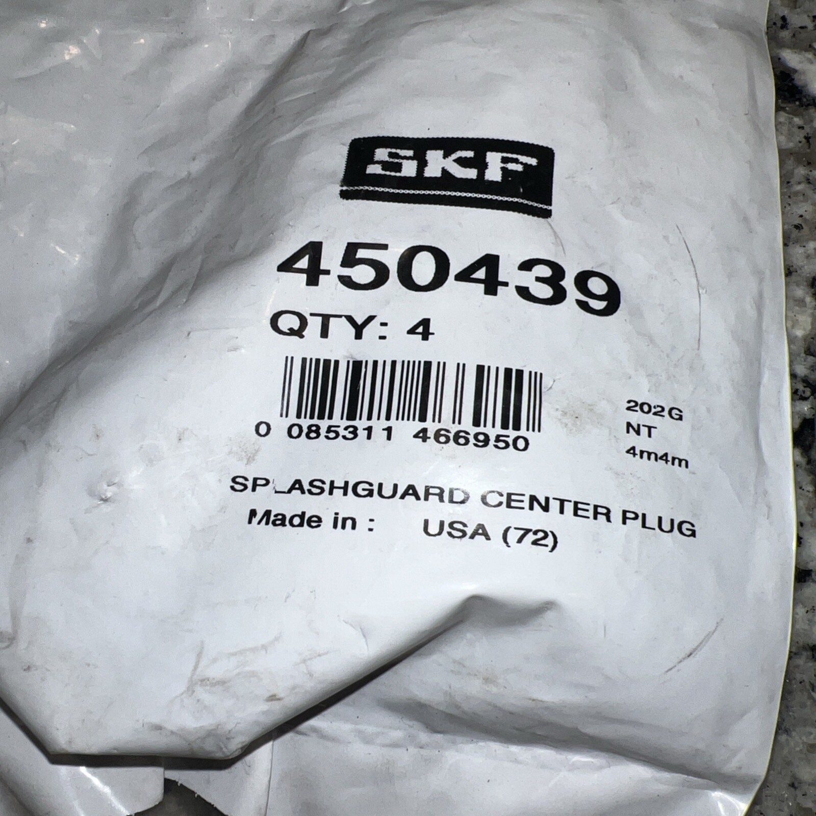 SKF Hubcap Plug Set Of 4 450439-300 Green , Made In USA 🇺🇸 Free Shipping !