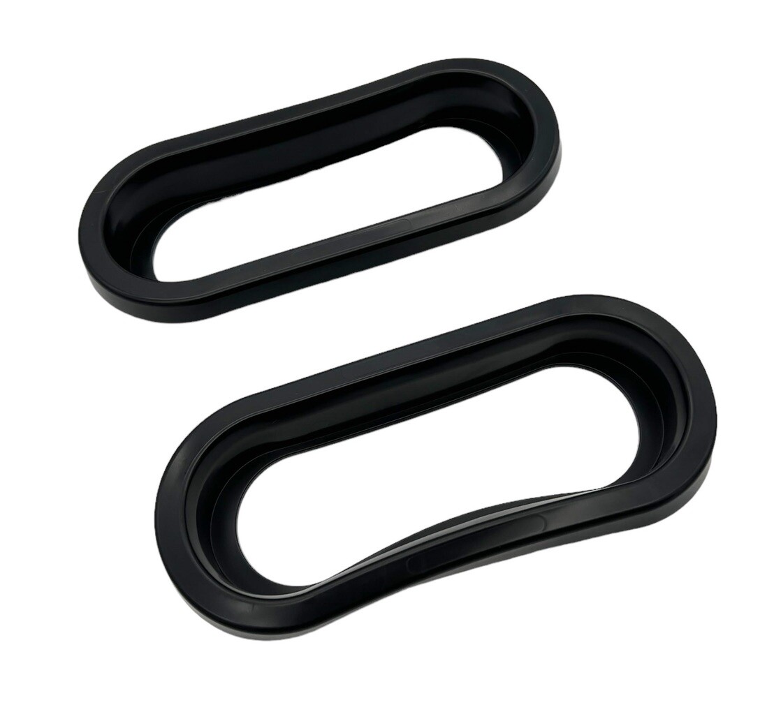Pair 6″ Inch Oval LED Trailer Tail Light Black Rubber Grommets For RVs Trucks
