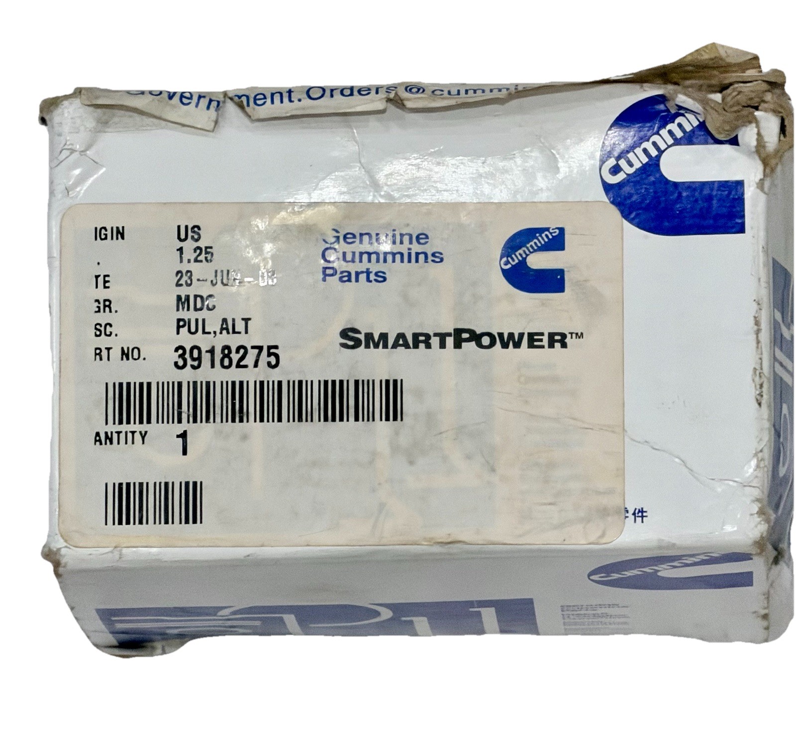 3918275 Cummins Pulley 8 Groove Alternator Pulley OEM GENUINE NEW