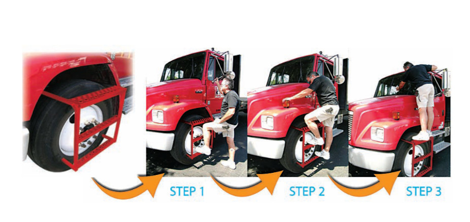 Safe Truck TL400 EZ Stepper Truck Tire Ladder 24x25x2 Steel