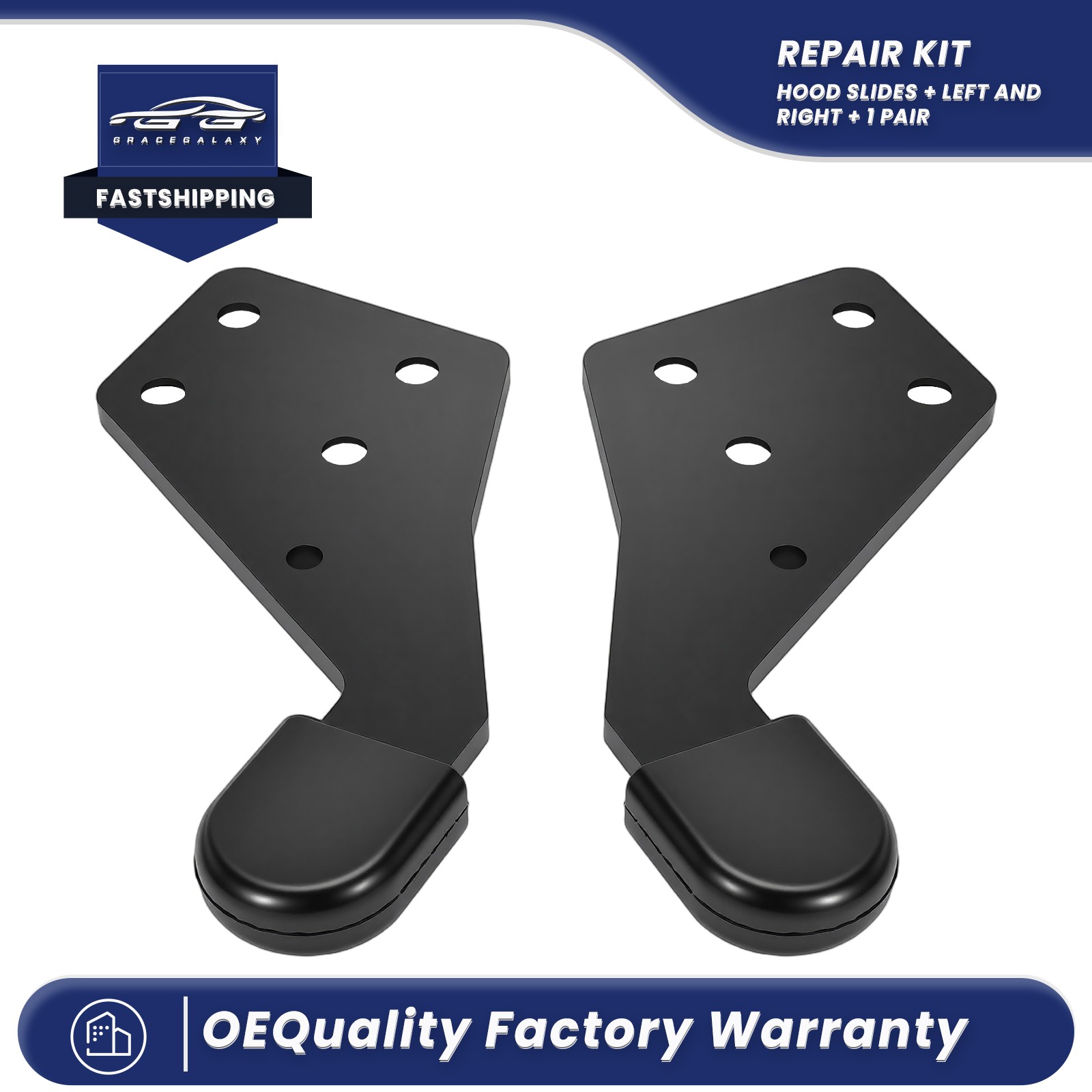 For International ProStar 2008-2017 2PCS Hood Guide Poly Pair HLK2733L HLK2733R