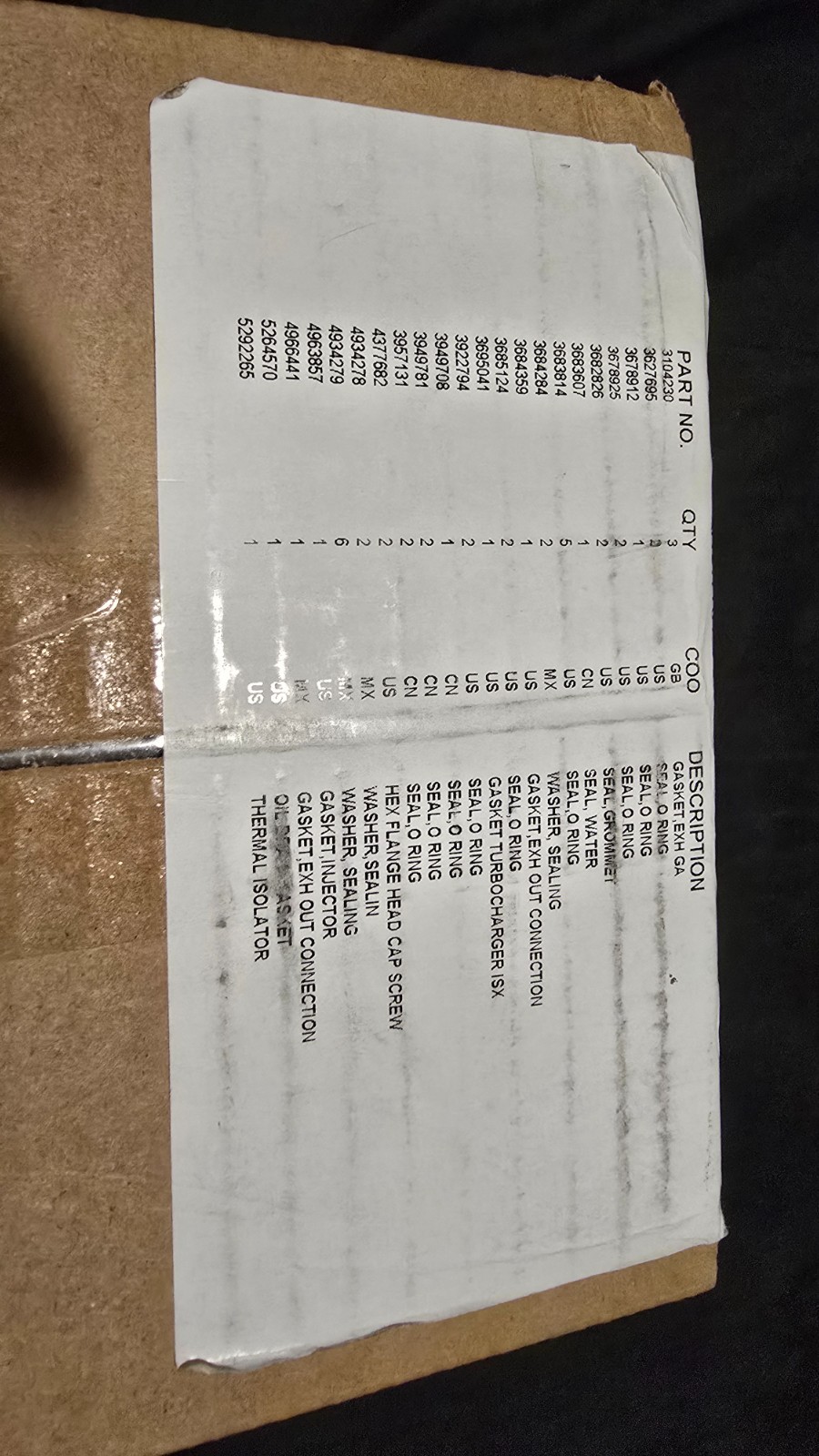 Genuine Cummins 2882148 PDC Prepack Kit OEM New
