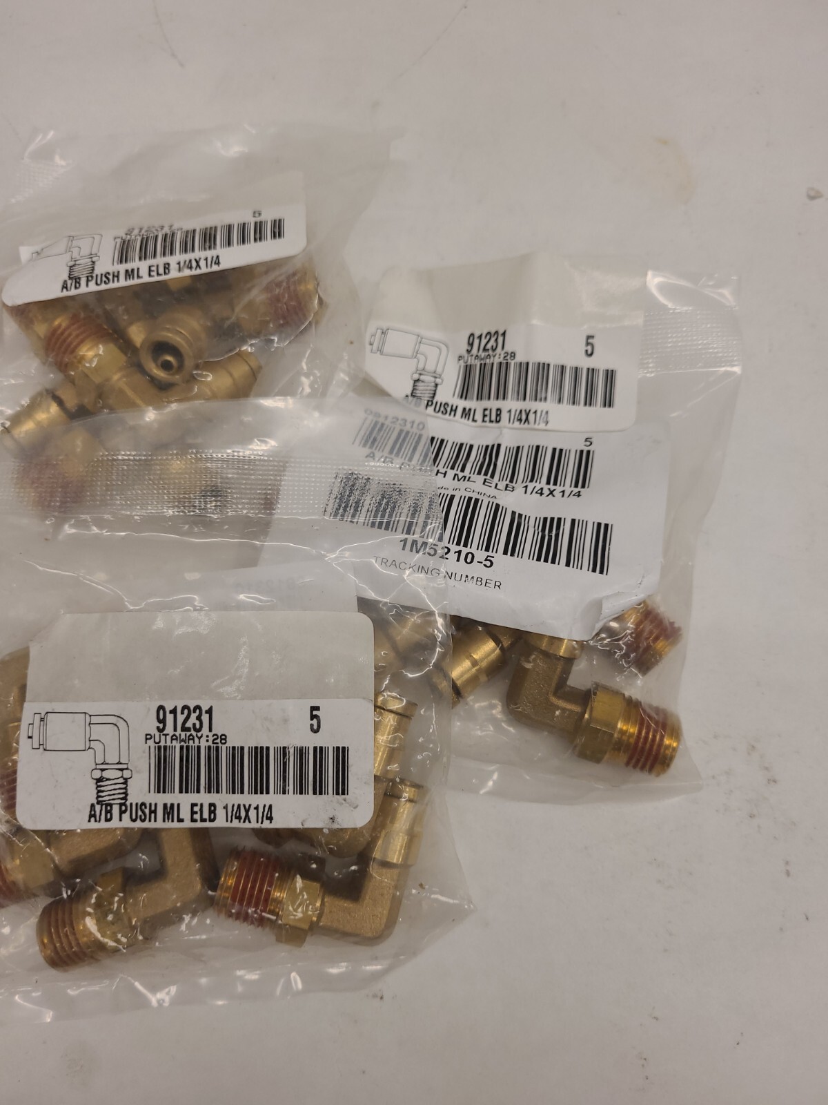Lot of 15 Imperial 91231 A/B Ml Elbow 1/4 X 1/4