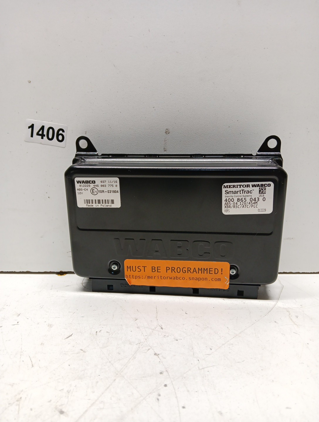 Wabco SmartTrac ABS Stability Control Sys 446 003 775 0 / 400 865 043 0; #1406