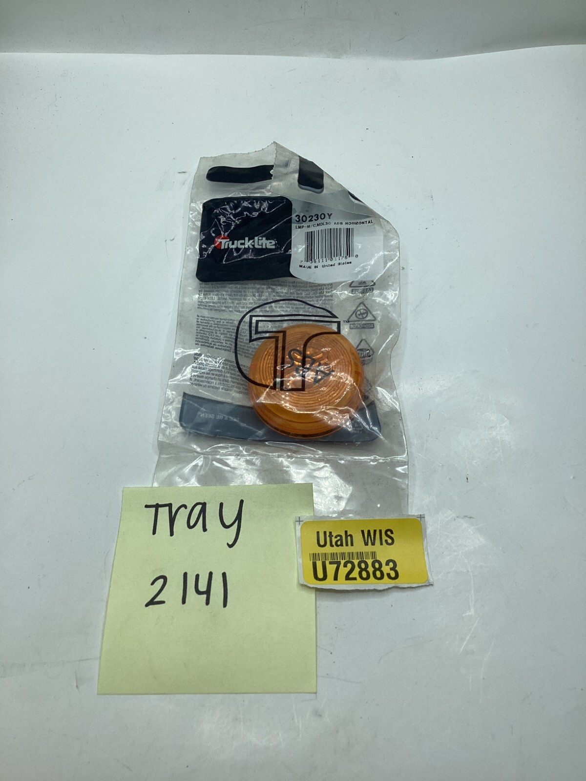 Truck Lite 30230Y 30 Series Marker Clearance Light Incandescent, Pl 10 Lamp