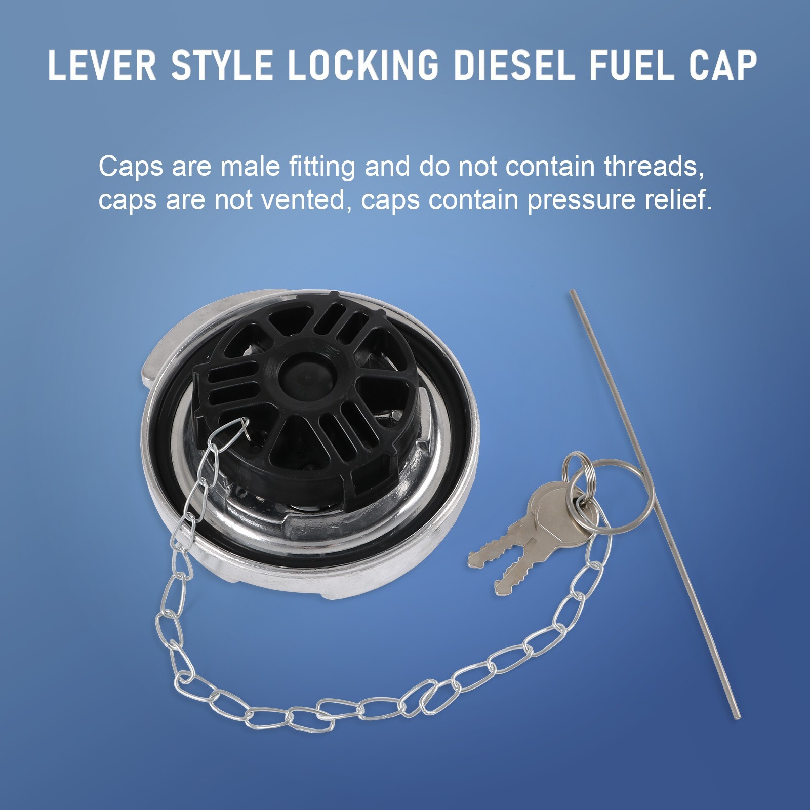 For Peterbilt Aluminum Locking Diesel Fuel Cap Replaces 11-04859-200, 600212 New