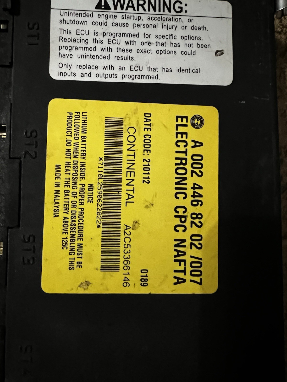 Freightliner Electronic CPC NAFTA A 002 446 82 02 / 007 Continental A2C53366146
