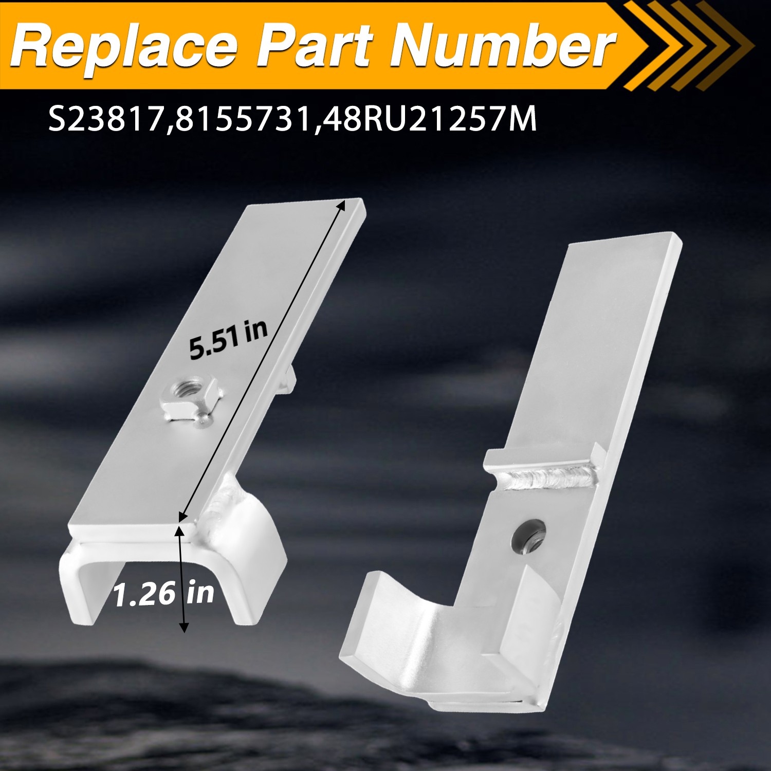 Deck Plate Retainer Clamp 2pcs Fit for S23817 Volvo VN & VNL Models 48RU21257M