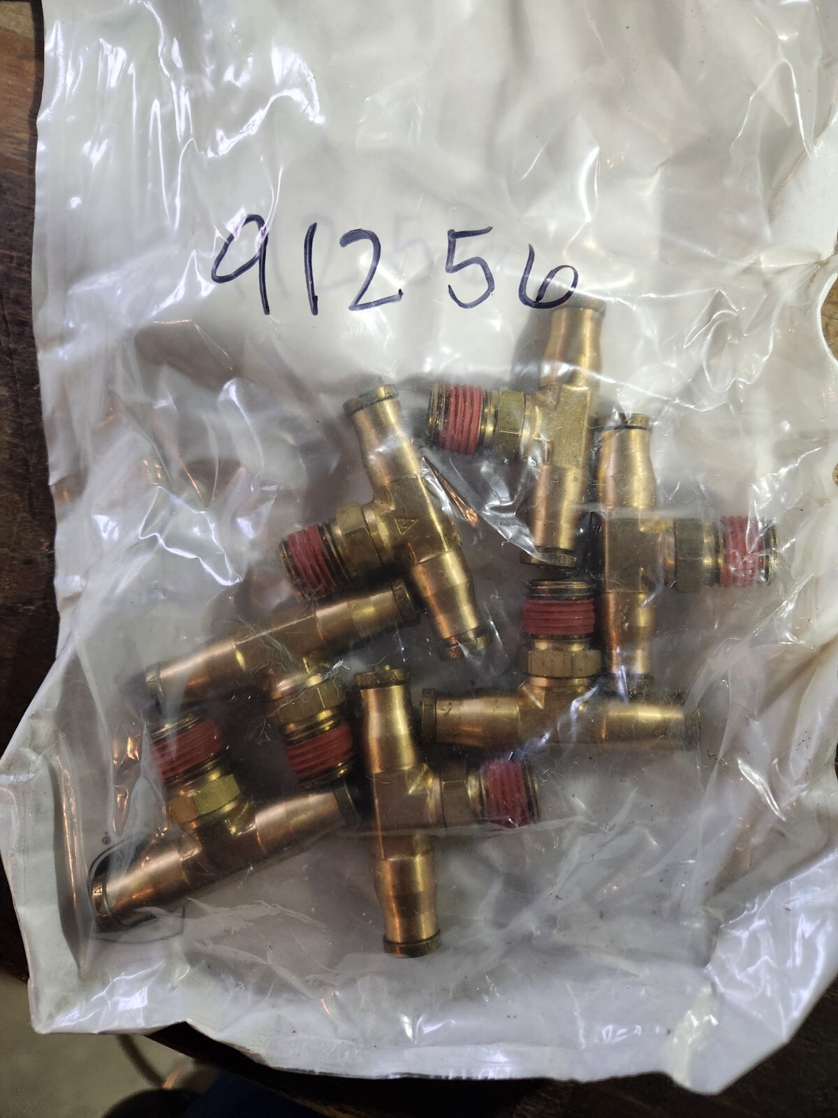 Qty 7** Imperial 91256 DOT, Air Brake Male Branch Tee, Brass Fitting 1/4″ x 1/4″