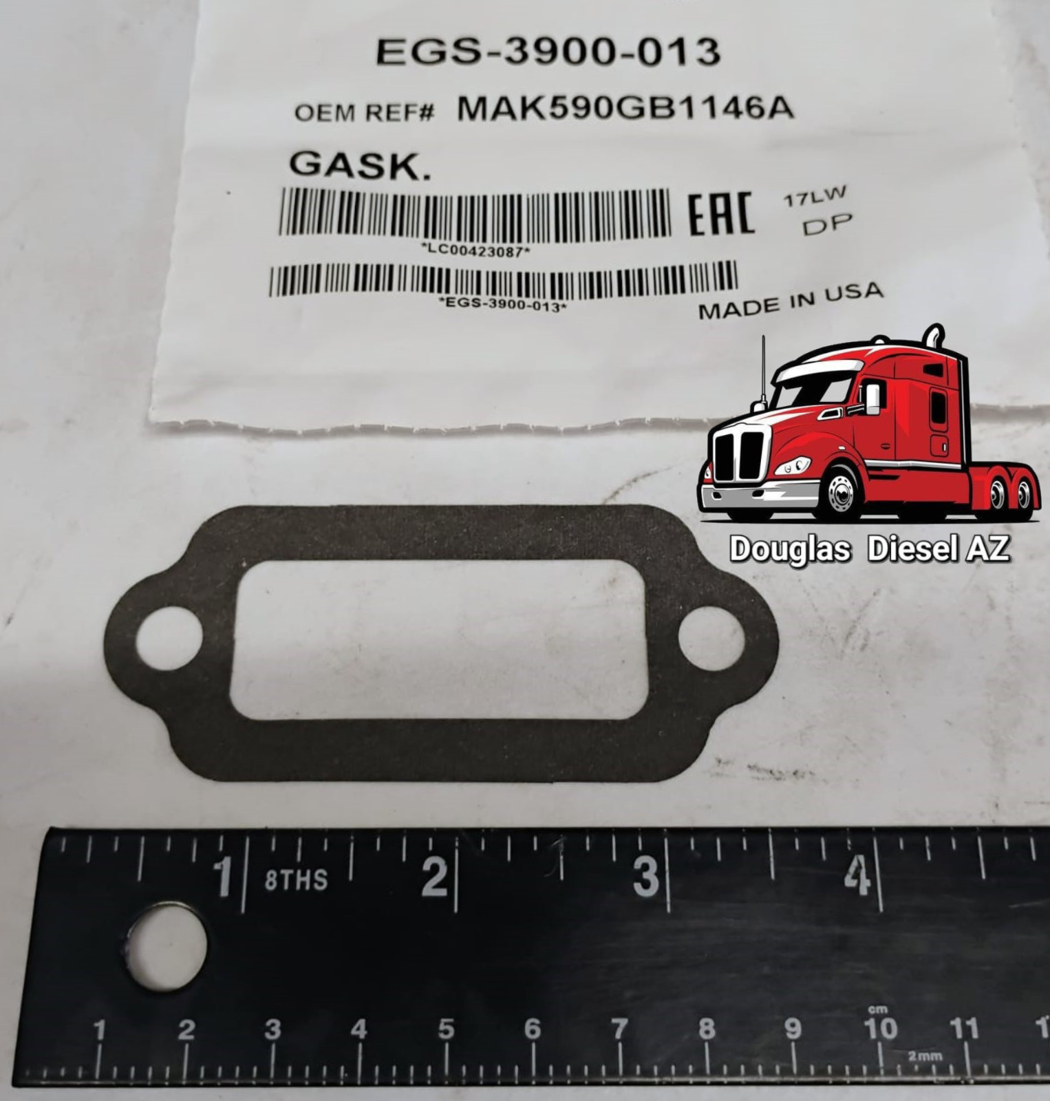 INLET STRAINER GASKET for Tu-Flo Air Comp. PAI# EGS-3900-013 Ref.# Bendix 236170