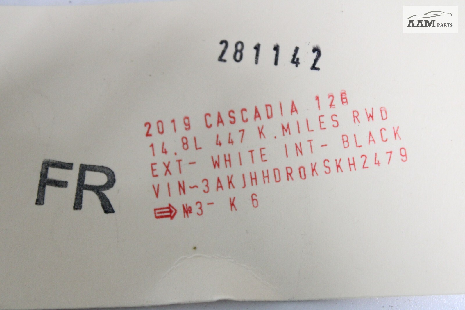 2018-24 FREIGHTLINER CASCADIA FRONT RIGHT PASSENGER SIDE WEATHERSTRIP SEAL OEM