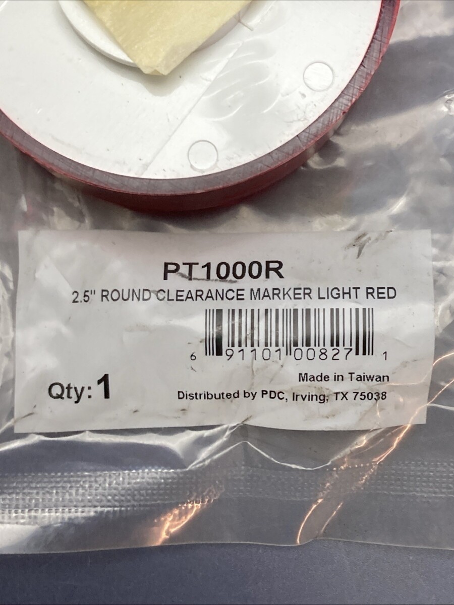 Qty 2 New Genuine OTR PT1000R Clearance Marker Light, 2.5″ Round LED