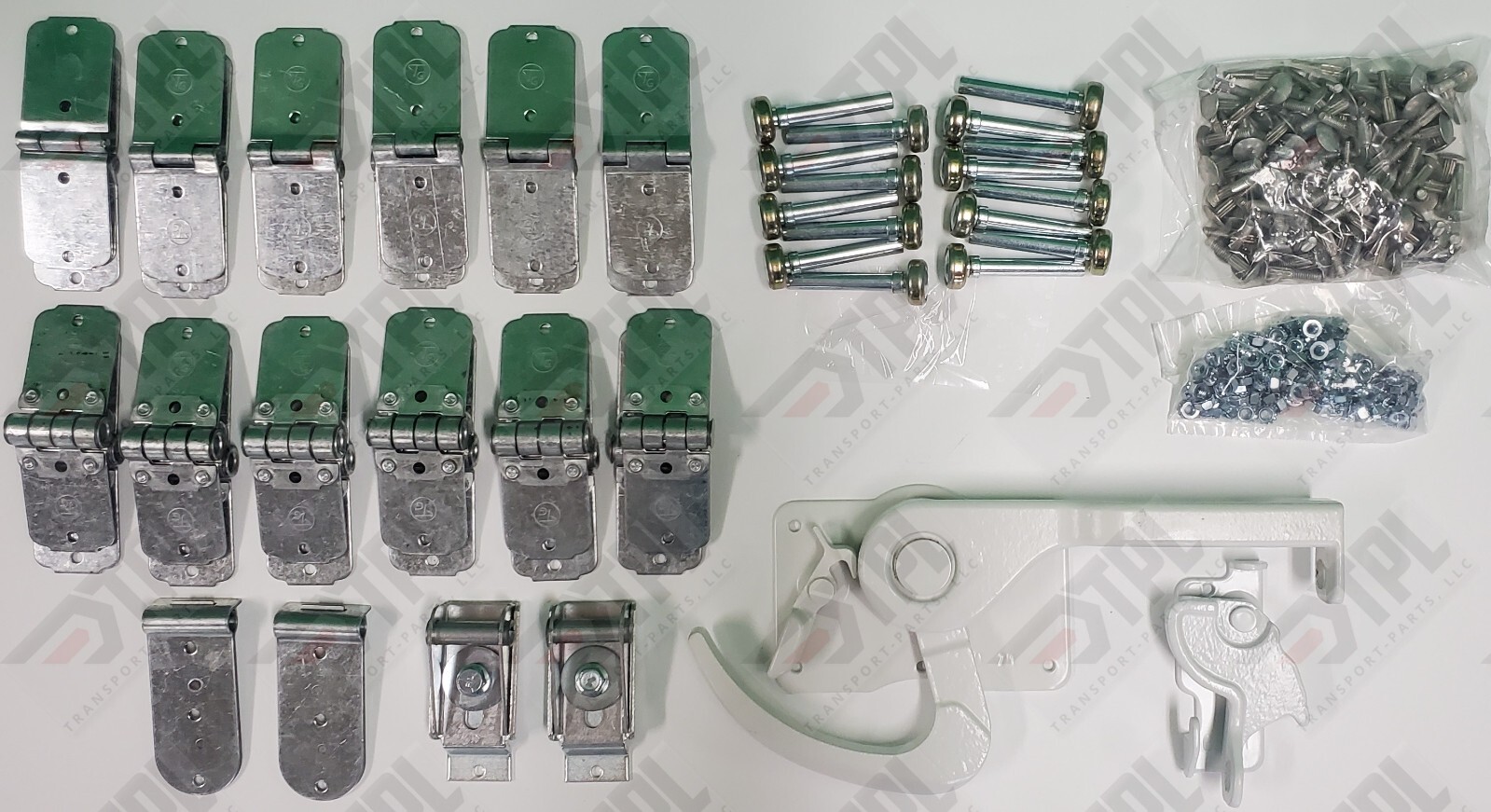46 Piece TODCO Style Trailer Roll Up Door Kit 1″Rollers Lock & Keeper WHITE