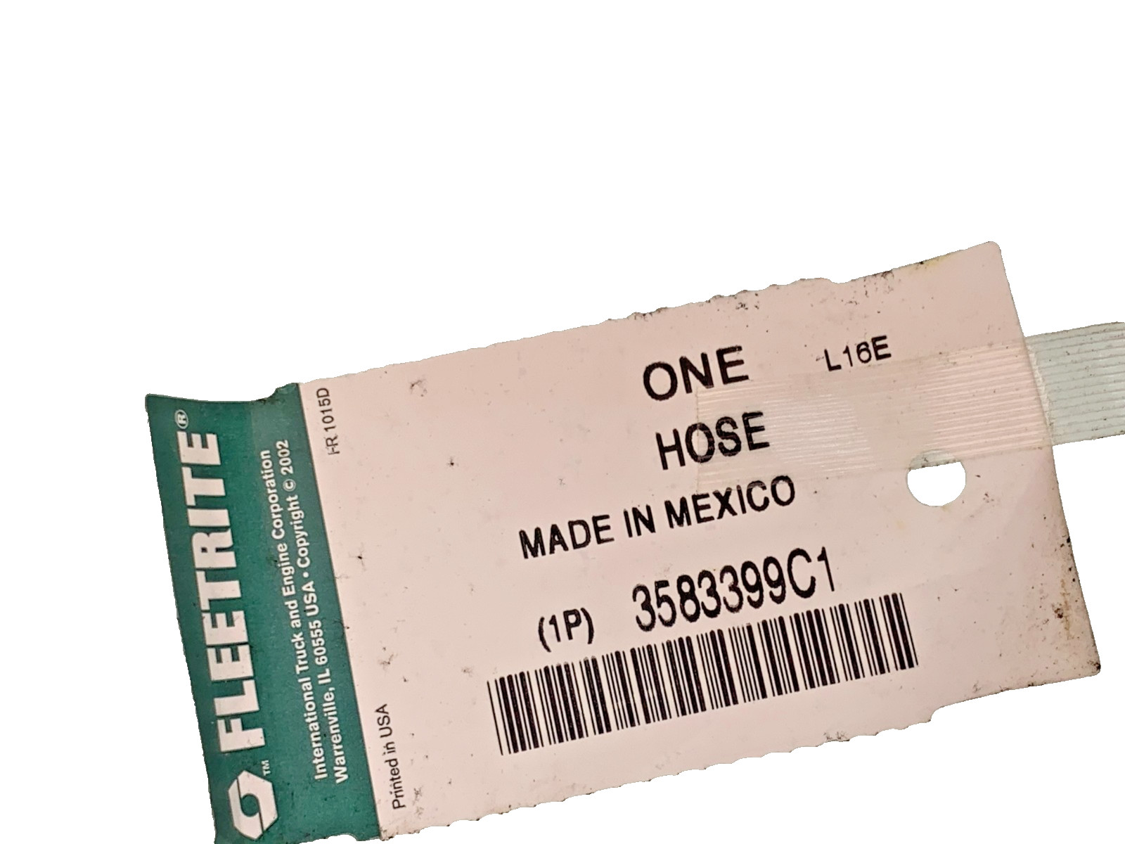 Genuine International Fleetrite 3583399C1 Radiator Hose