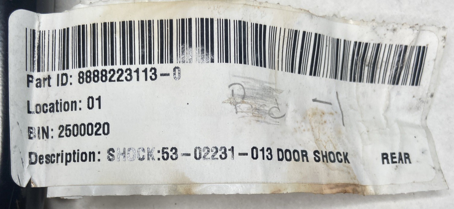 GTS Door Shock AD027 Gillig 53-02231-013 F1=630 N, Aprox 23″ Long Extended