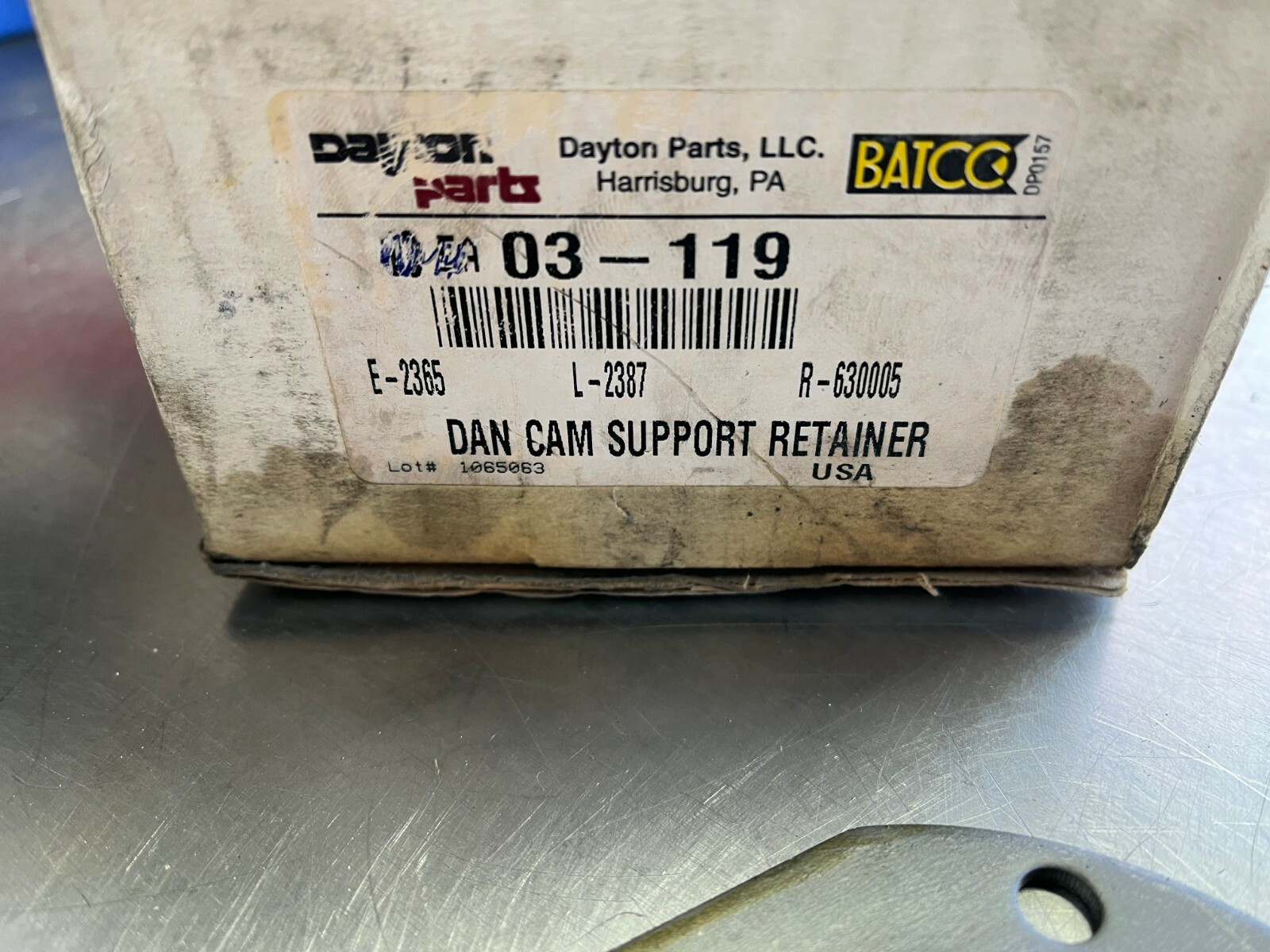 03-119 Dayton DAN CAM Support RETAINER Fits E2365 , L2387 , R630005