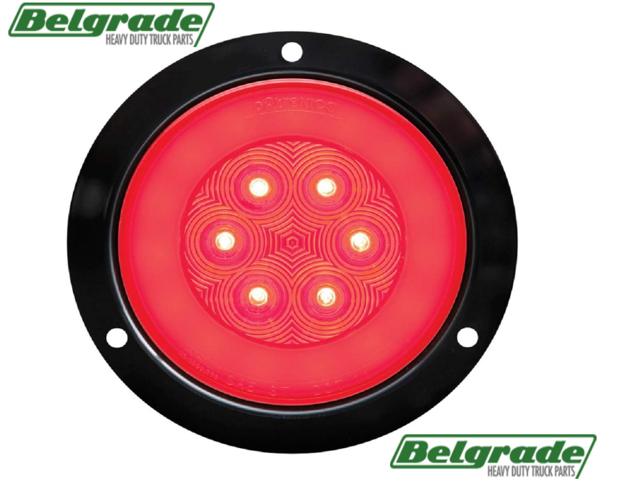 Optronics STL101RFMB GloLight 4” Red LED Lights with Mounting Flange