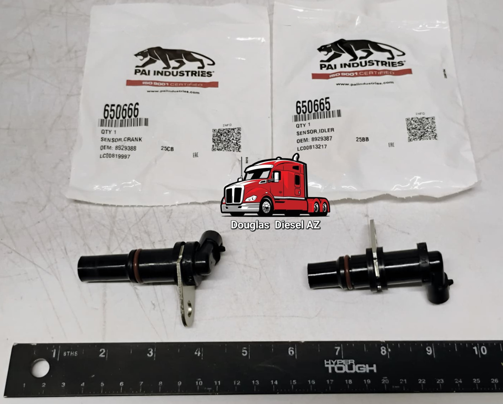 CRANKSHAFT & IDLER SENSOR KIT for 12.7L. PAI Brand. Ref# DETROIT 8929388 8929387