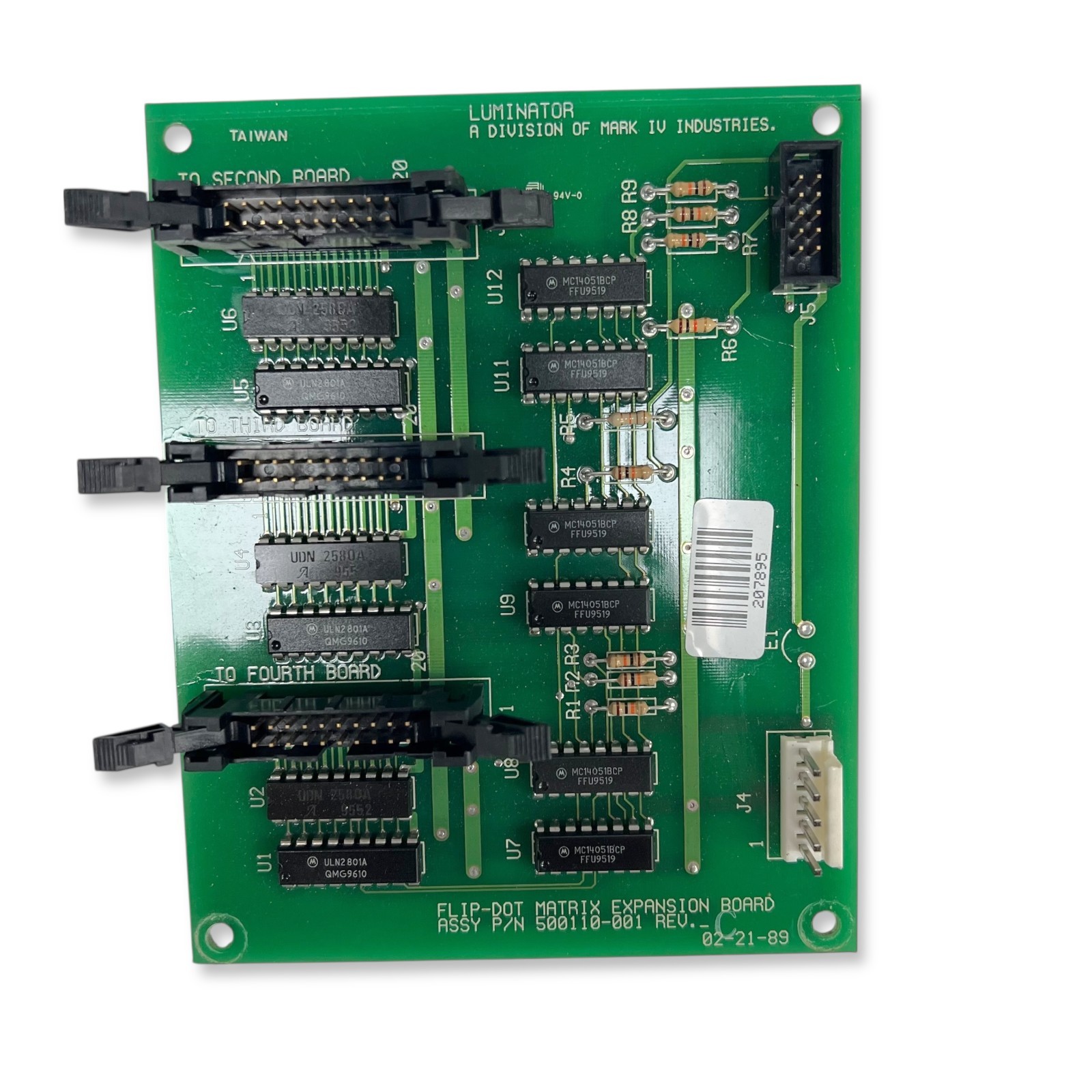 Luminator Mark IV Flip Dot Matrix Expansion Board PCB 500110-001 REV C